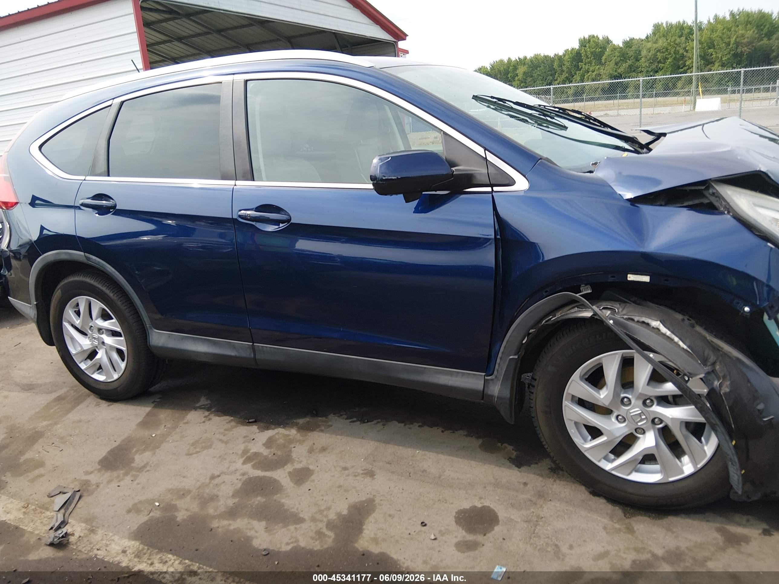 2015 Honda Cr-v Ex-l Синий vin: 2HKRM3H72FH521313