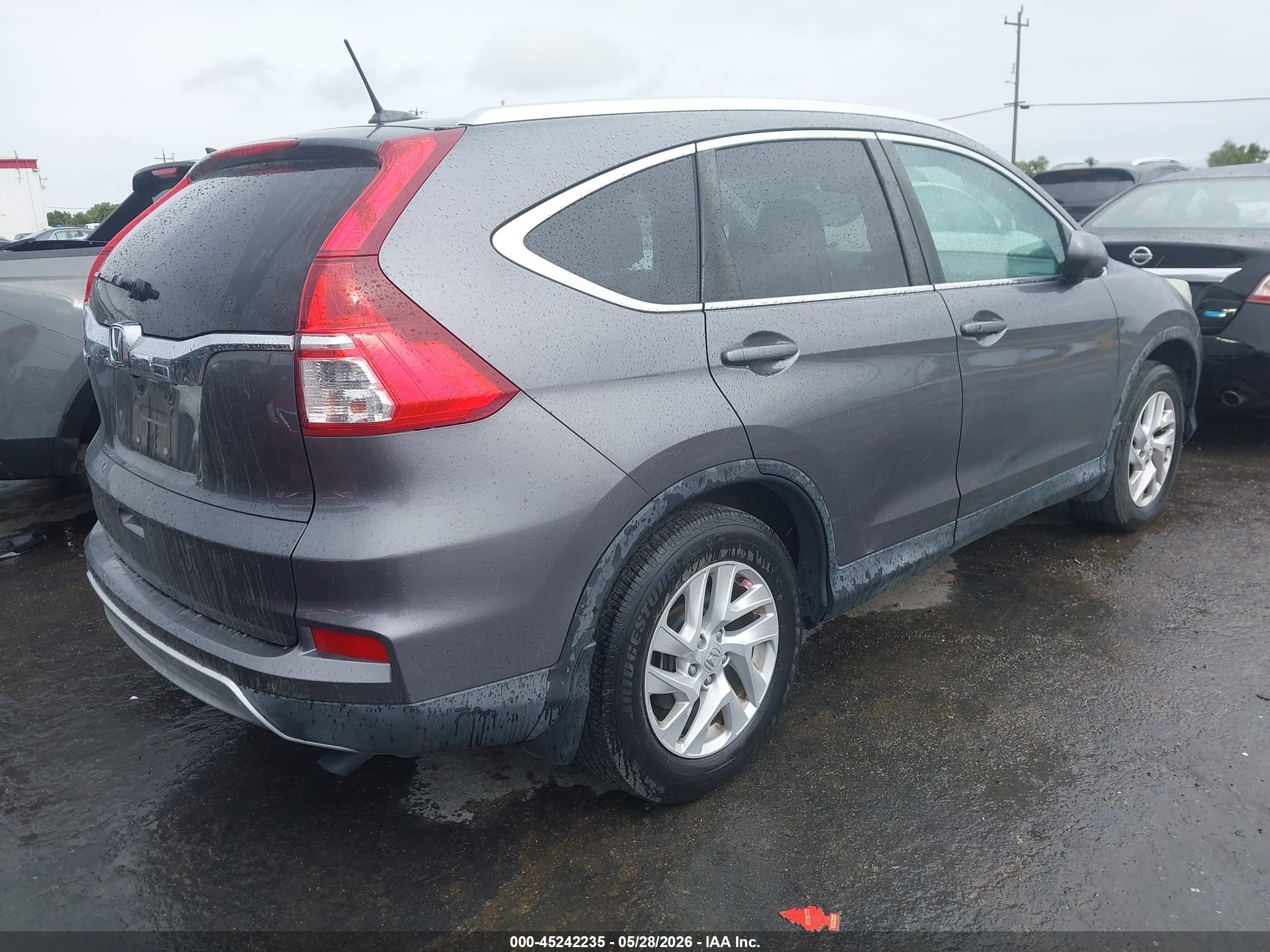 2015 Honda Cr-v Ex-l Gray vin: 2HKRM3H72FH521716
