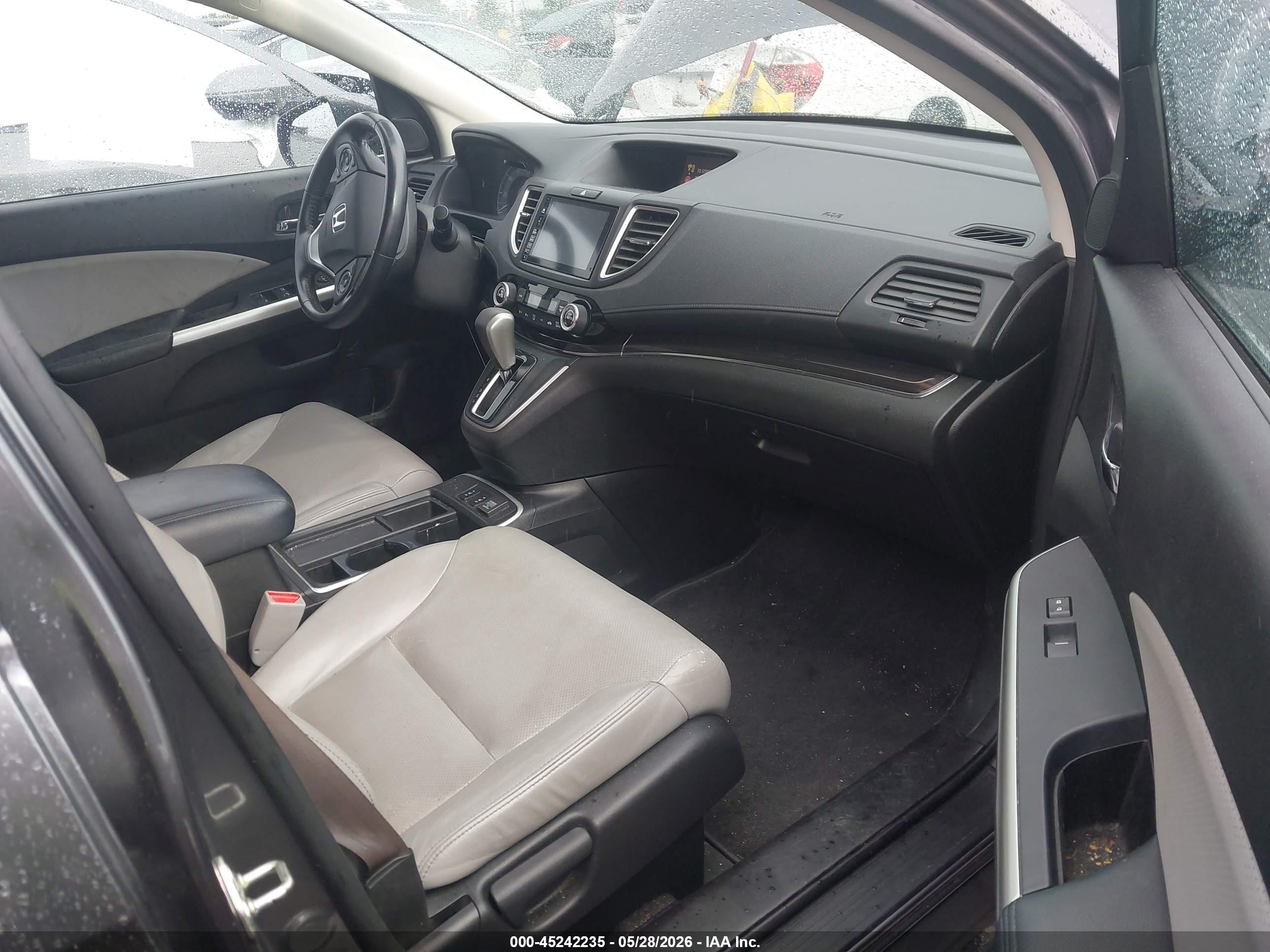2015 Honda Cr-v Ex-l Gray vin: 2HKRM3H72FH521716