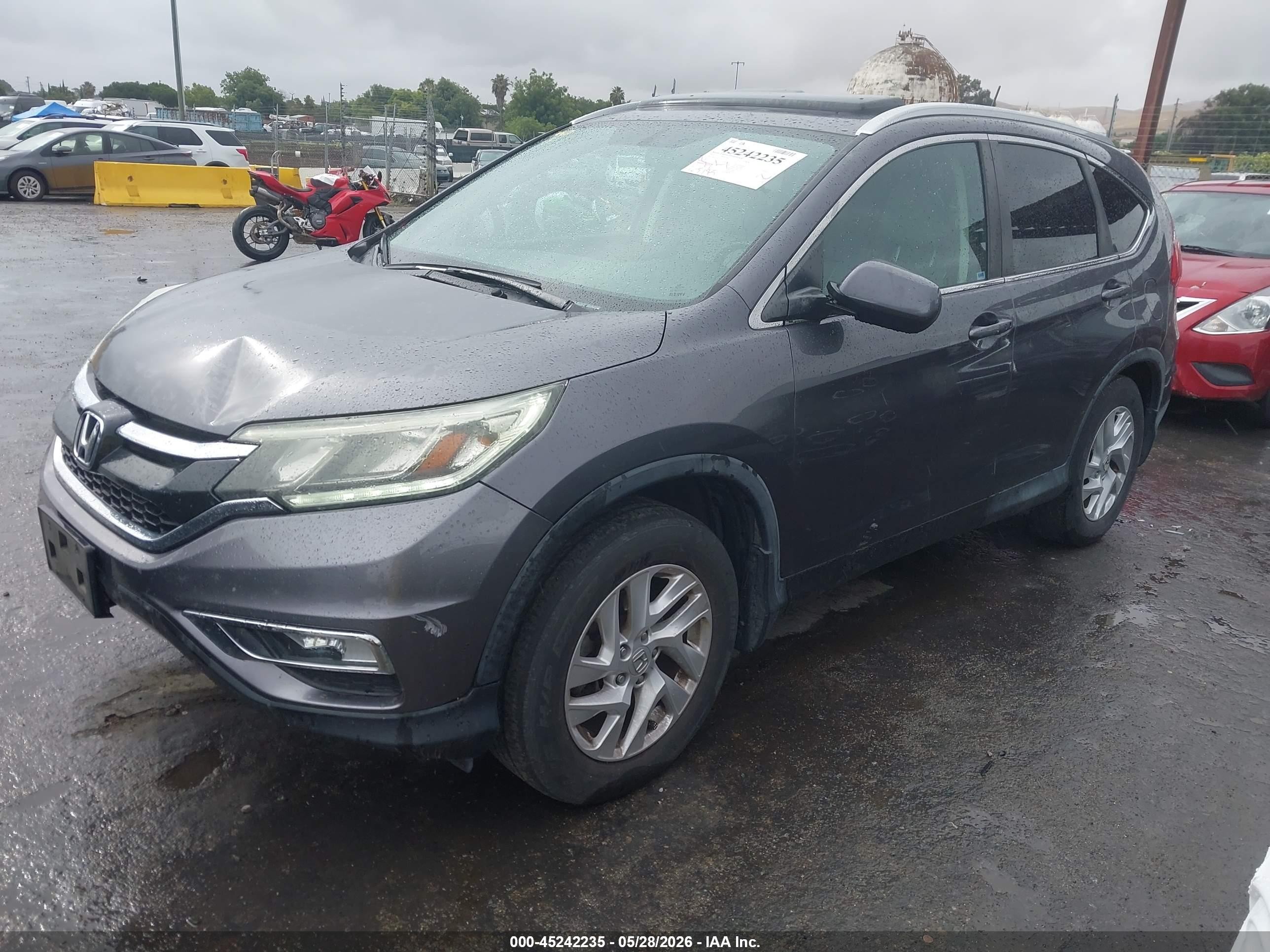 2015 Honda Cr-v Ex-l Gray vin: 2HKRM3H72FH521716