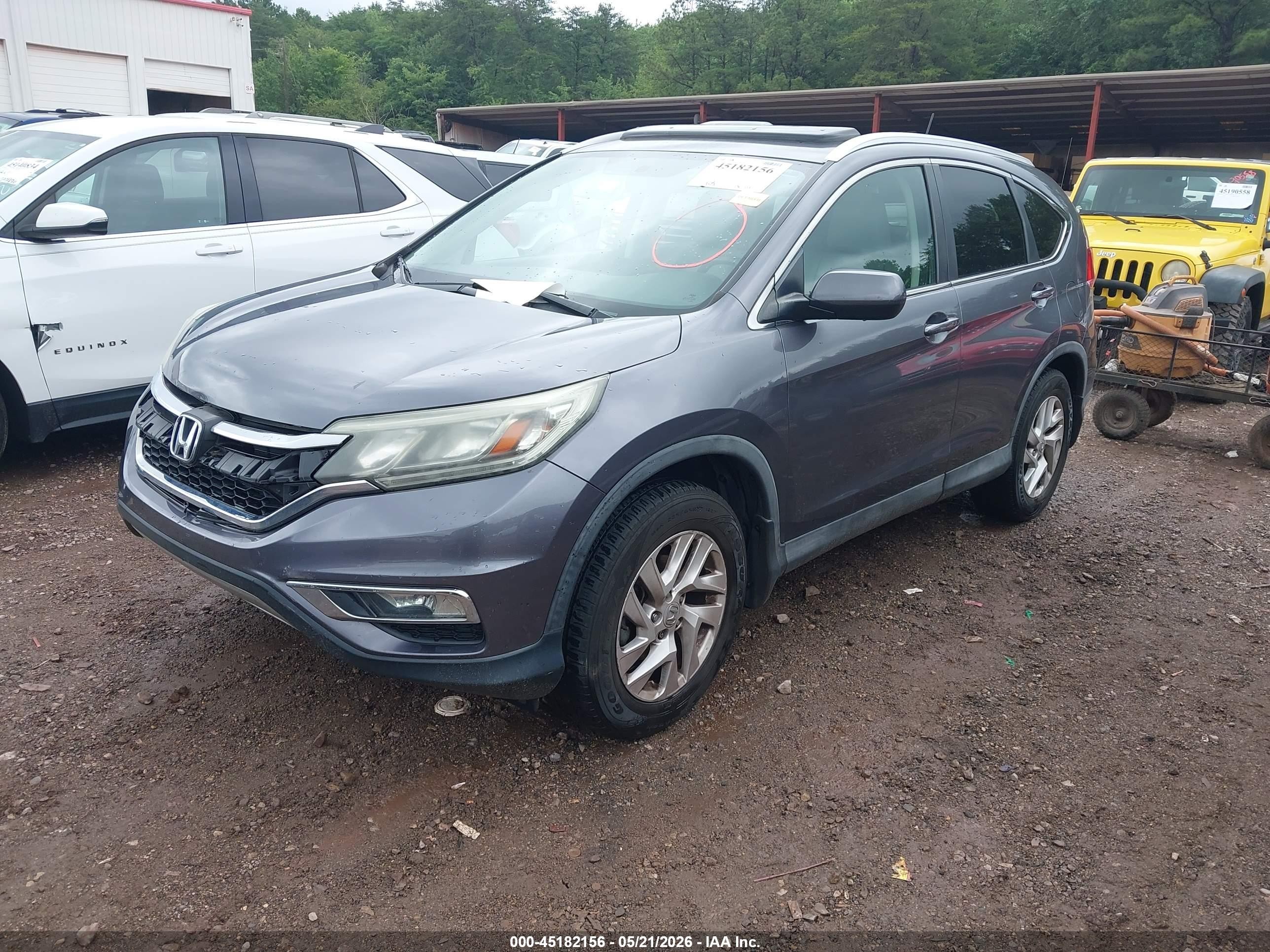 2015 Honda Cr-v Ex-l Серый vin: 2HKRM3H72FH534143