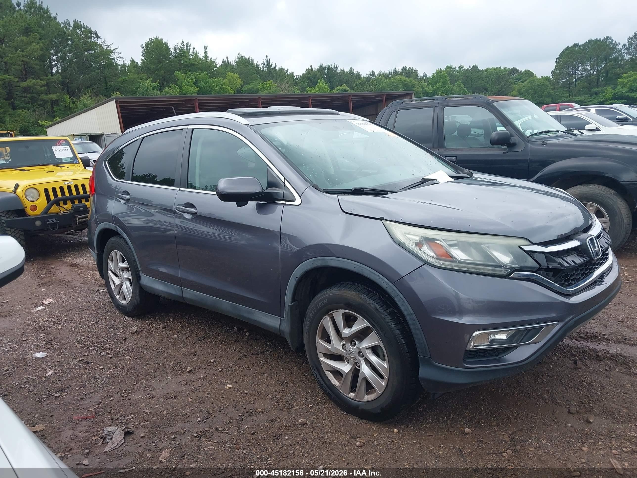 2015 Honda Cr-v Ex-l Серый vin: 2HKRM3H72FH534143