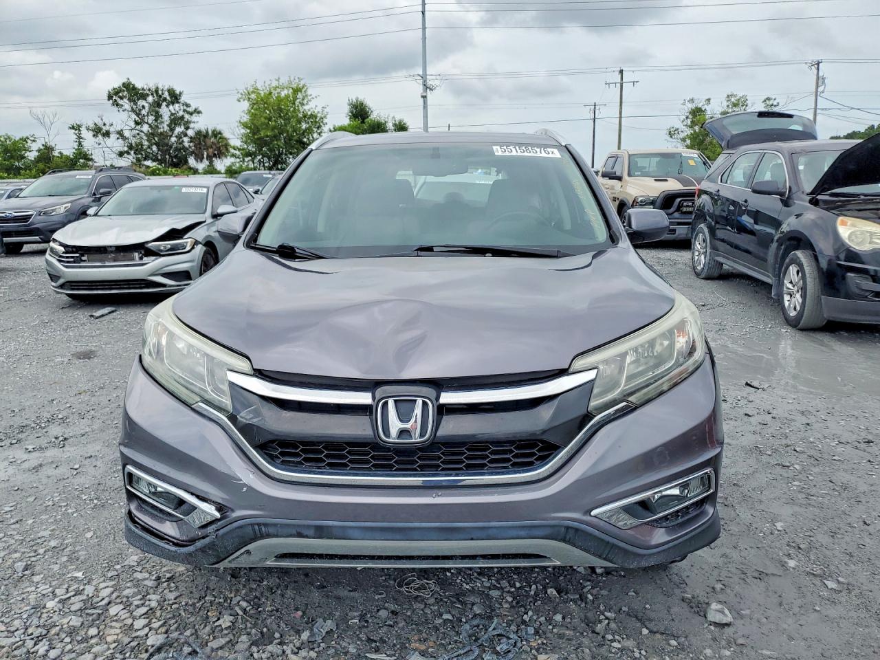2015 Honda Cr-v Exl Серый vin: 2HKRM3H72FH541903