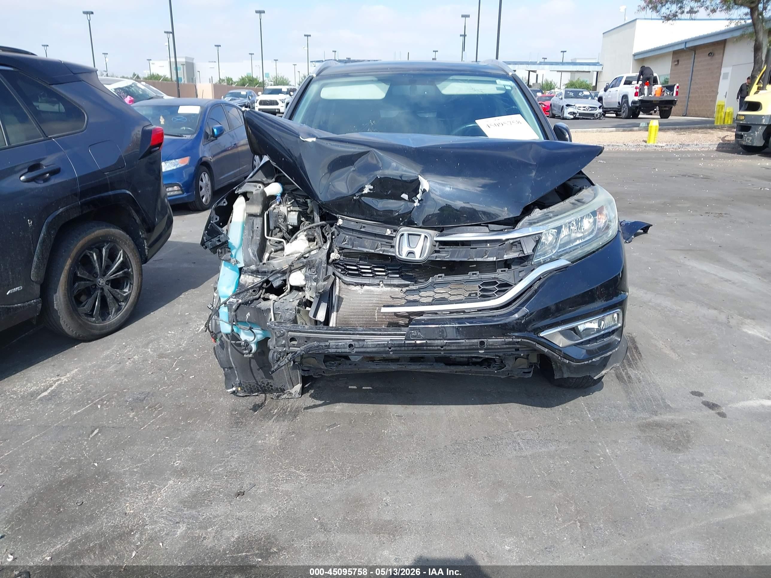 2015 Honda Cr-v Ex-l Black vin: 2HKRM3H72FH549337