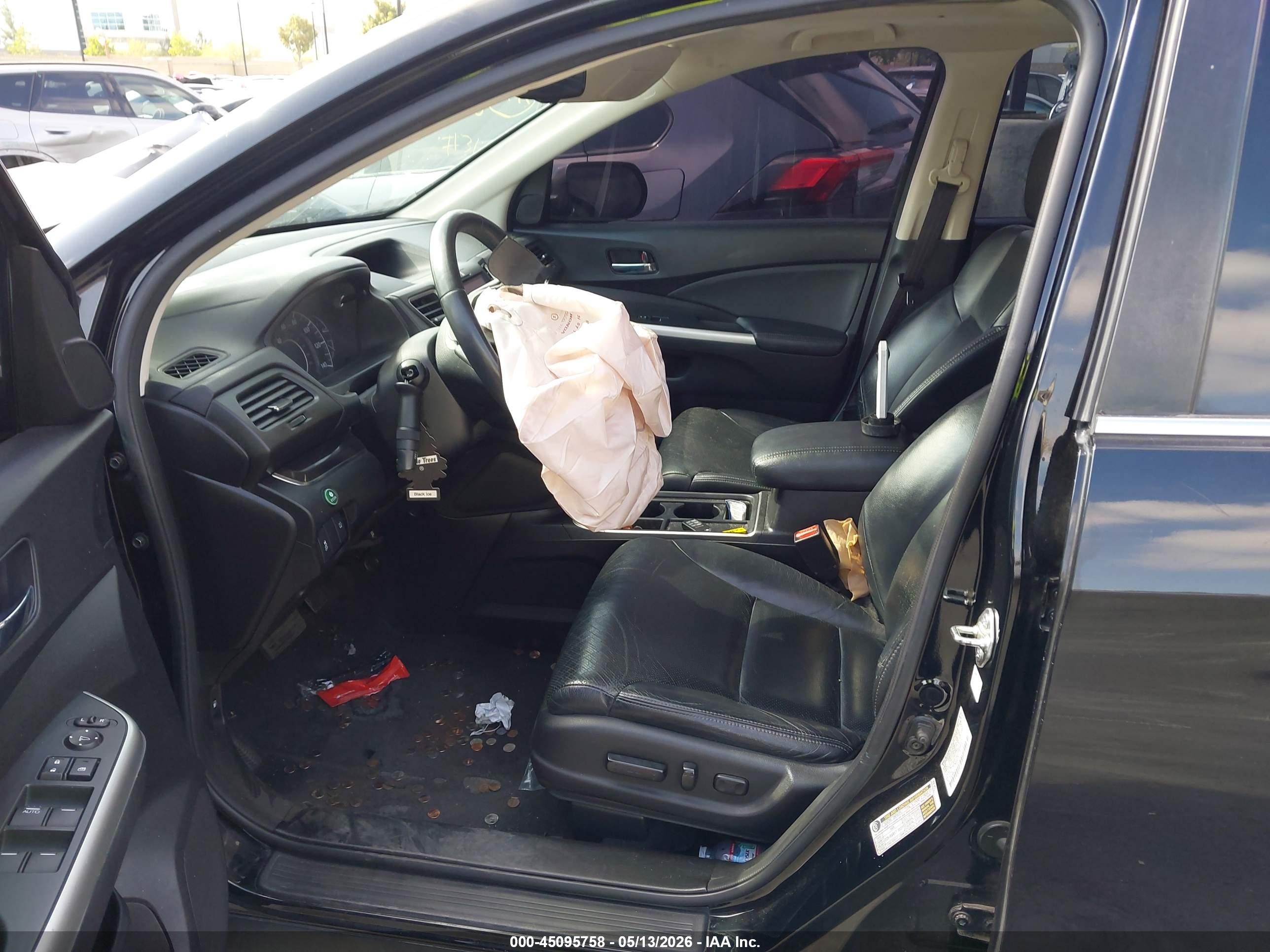 2015 Honda Cr-v Ex-l Black vin: 2HKRM3H72FH549337