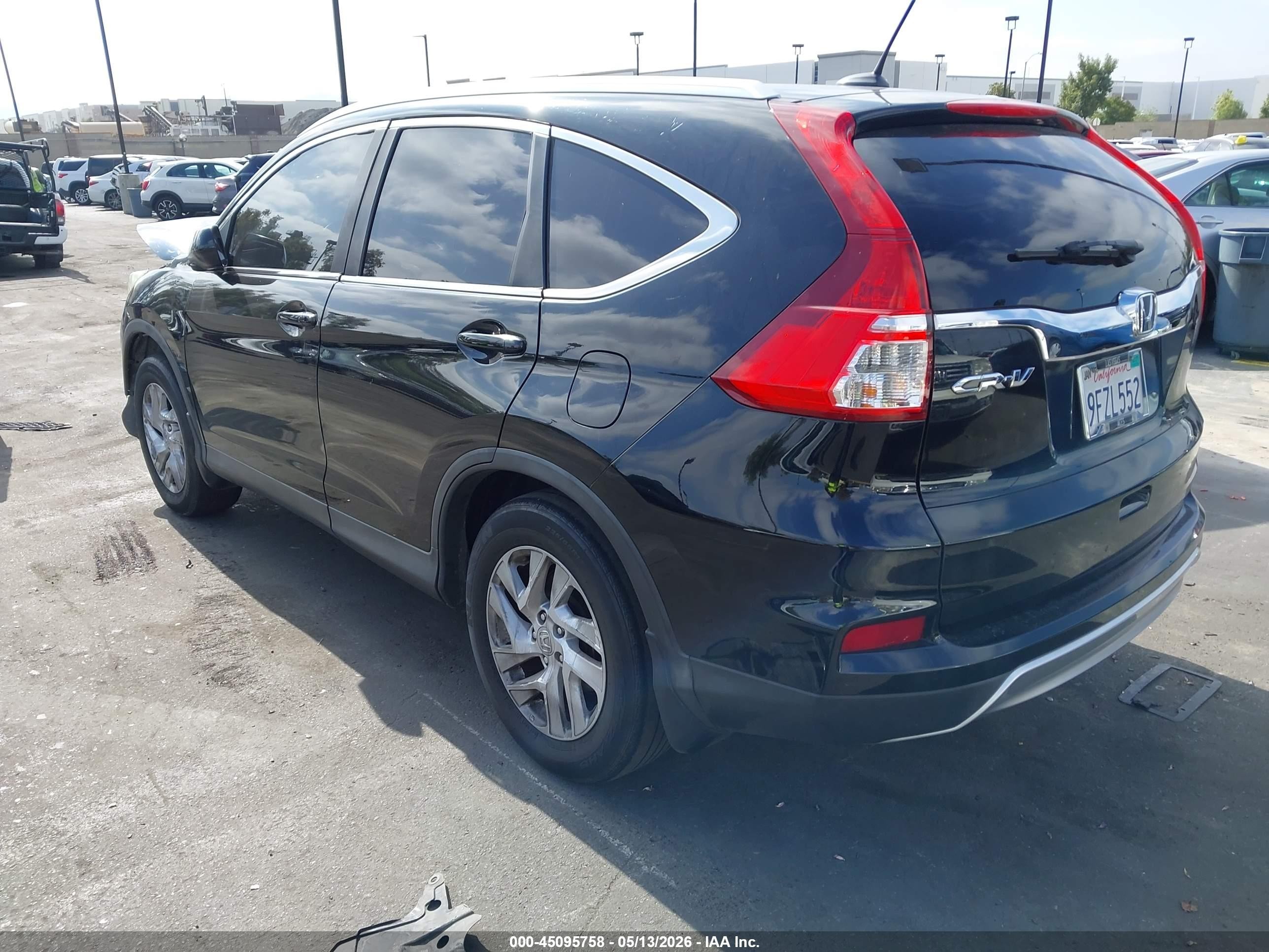 2015 Honda Cr-v Ex-l Black vin: 2HKRM3H72FH549337