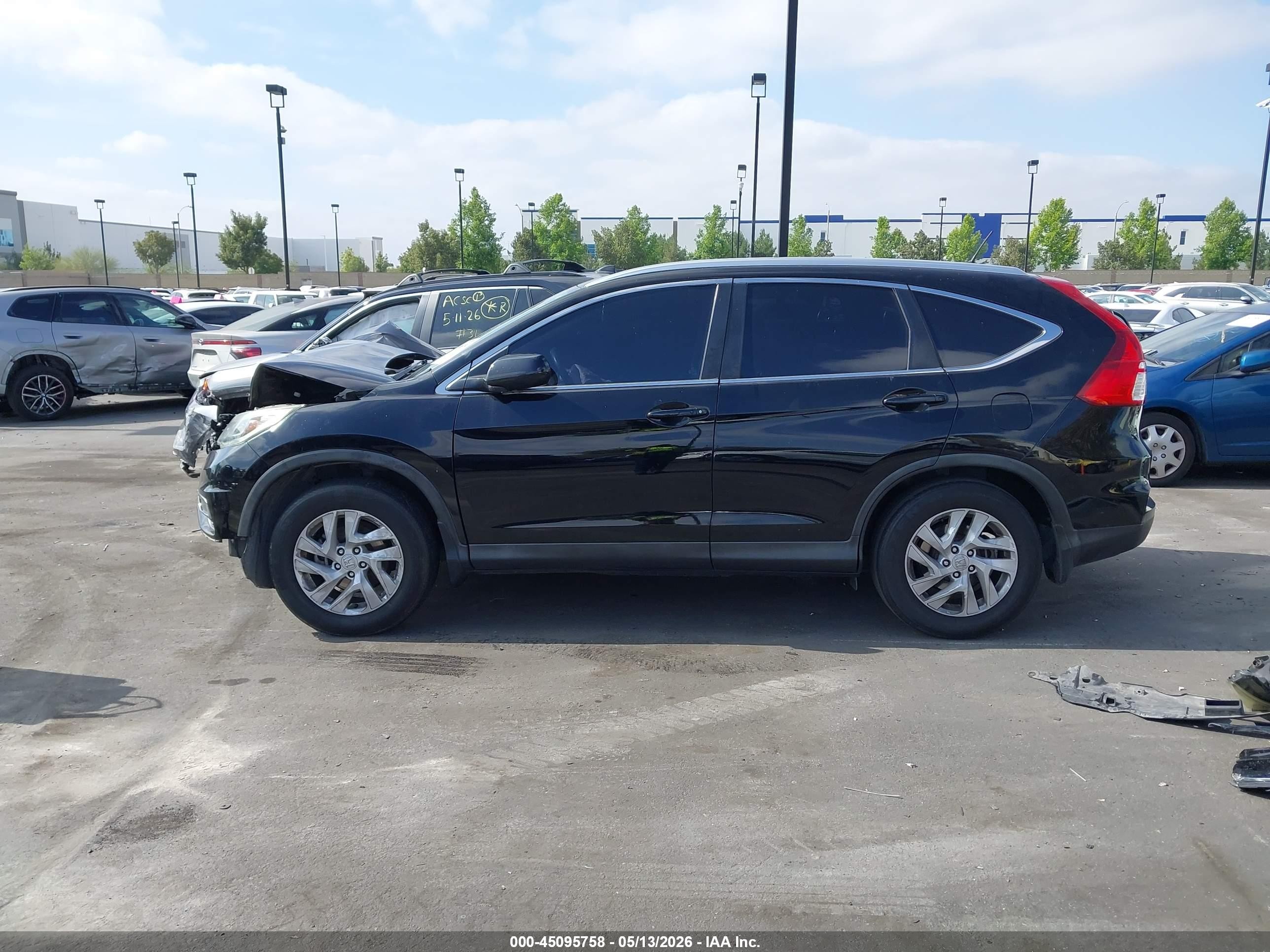2015 Honda Cr-v Ex-l Black vin: 2HKRM3H72FH549337