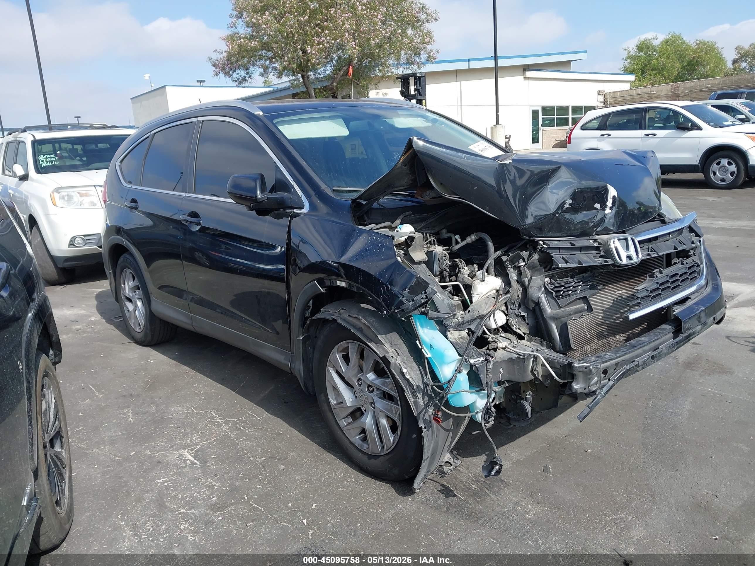2015 Honda Cr-v Ex-l Black vin: 2HKRM3H72FH549337