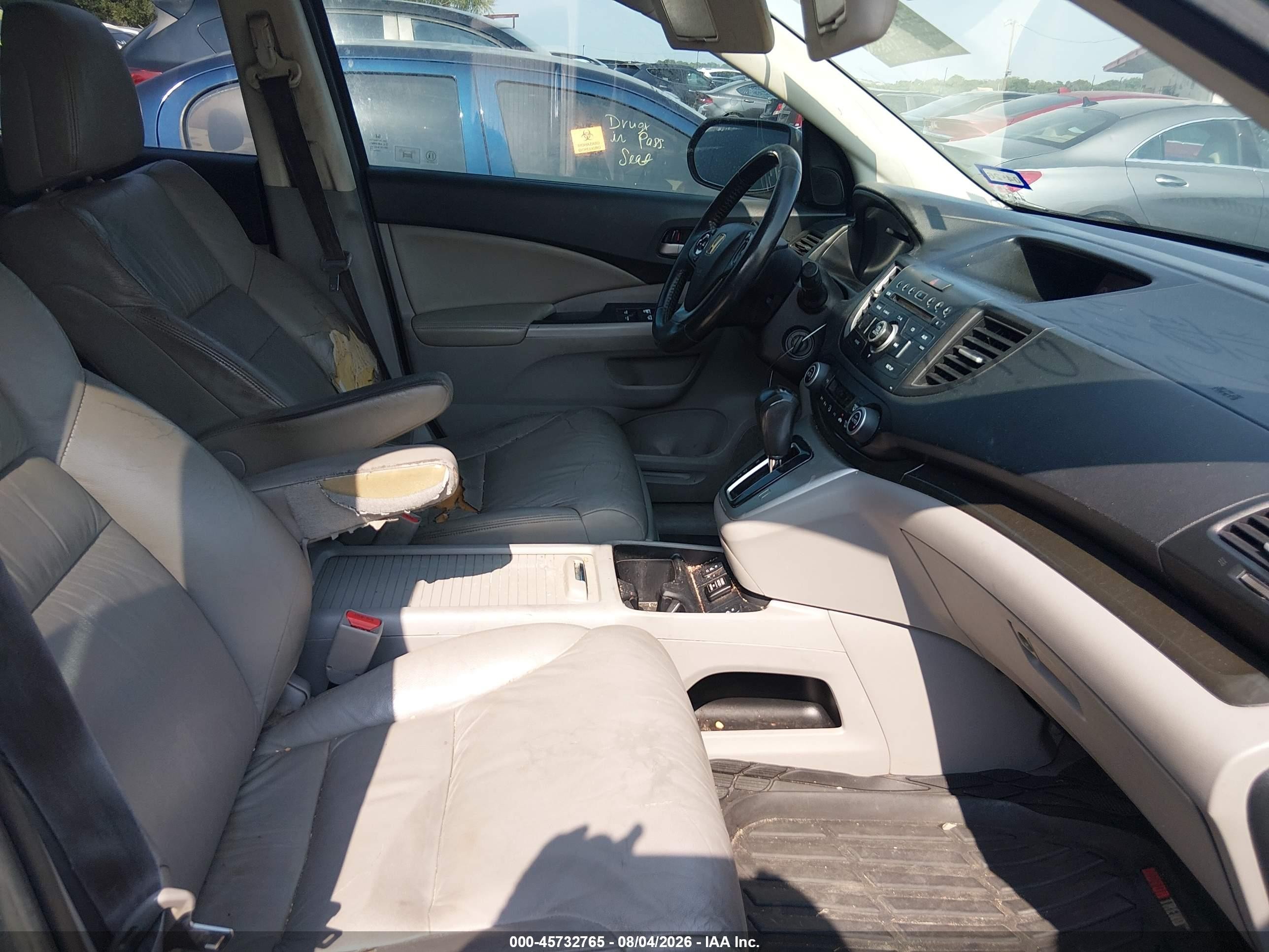 2012 Honda Cr-v Ex-l Gray vin: 2HKRM3H73CH500983