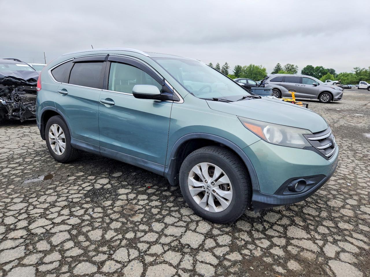 2012 Honda Cr-v Exl Teal vin: 2HKRM3H73CH505231