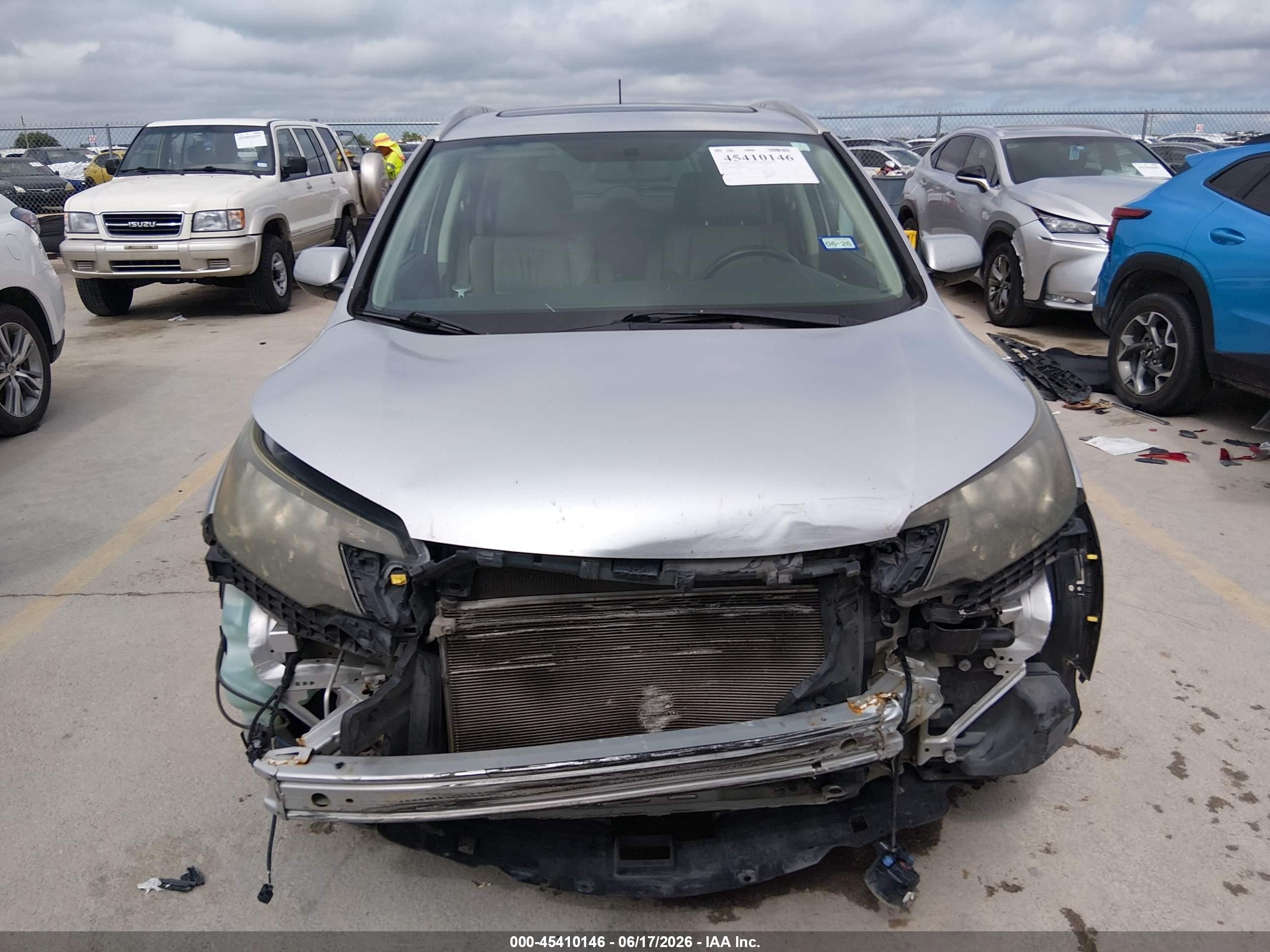 2014 Honda Cr-v Ex-l Silver vin: 2HKRM3H73EH515826