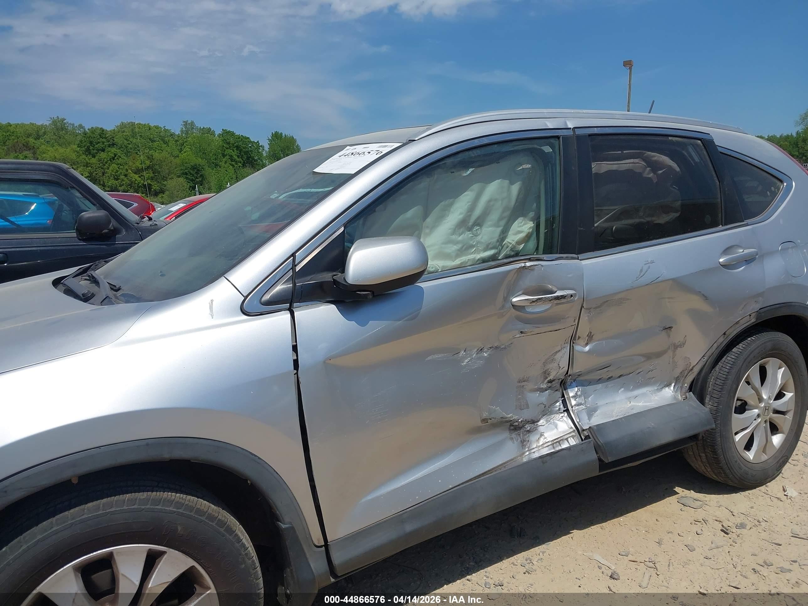2014 Honda Cr-v Ex-l Silver vin: 2HKRM3H73EH554741