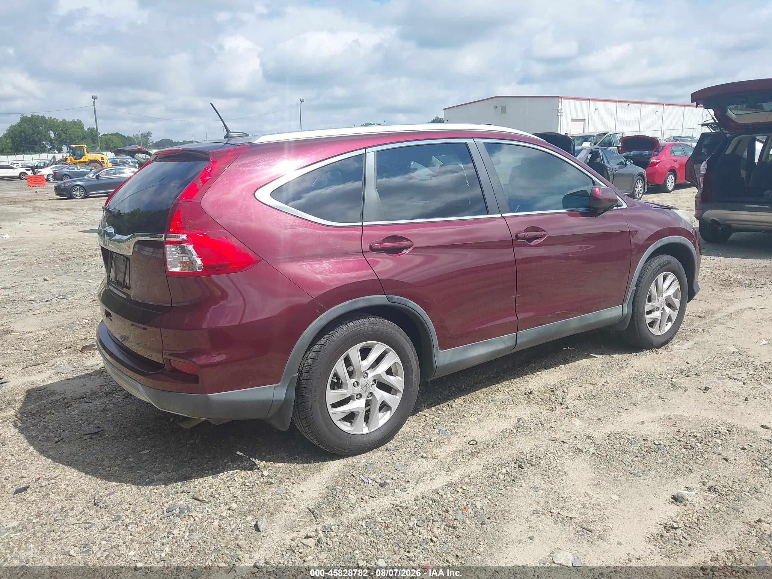 2015 Honda Cr-v Ex-l Burgundy vin: 2HKRM3H73FH507808