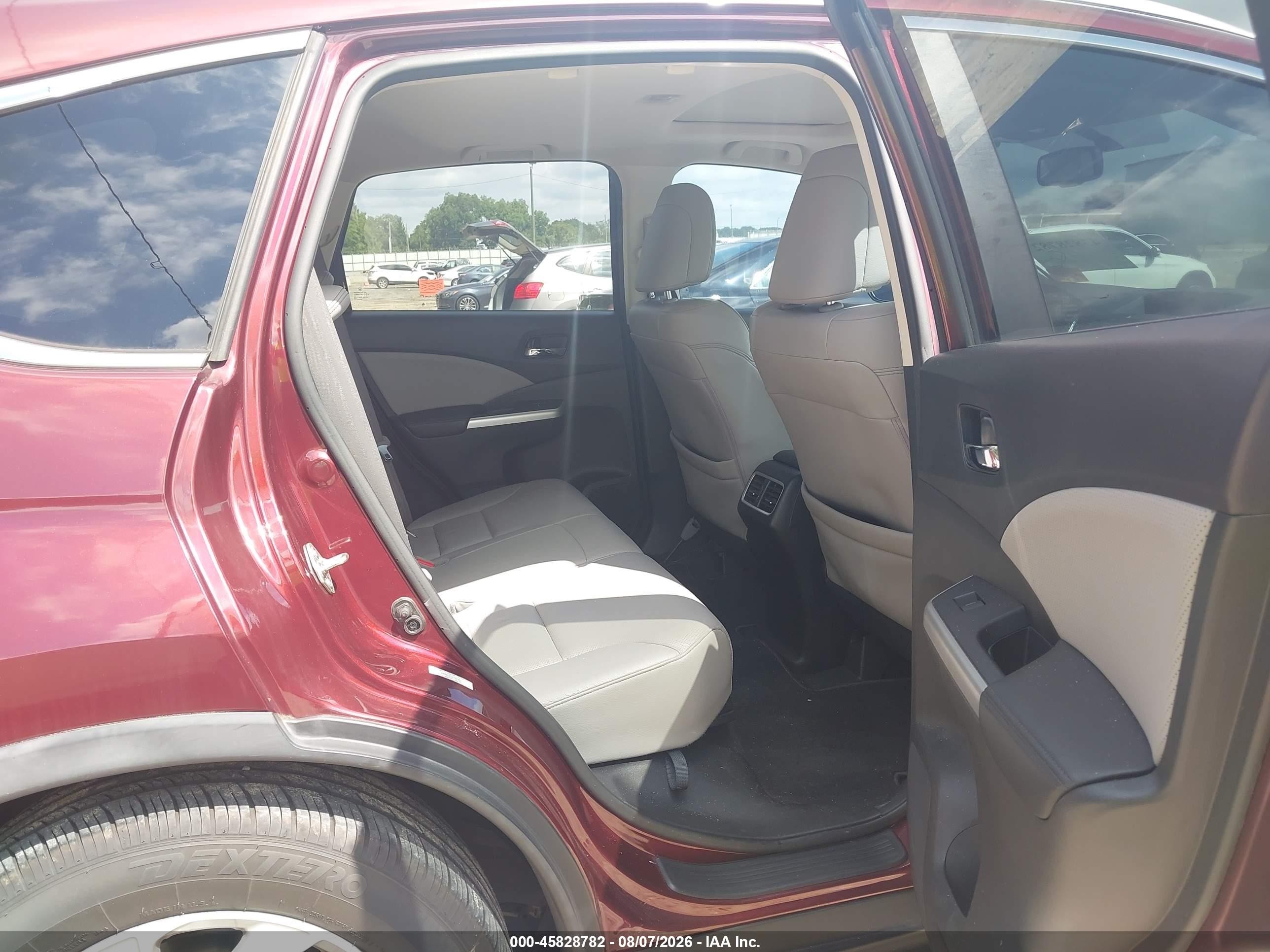 2015 Honda Cr-v Ex-l Burgundy vin: 2HKRM3H73FH507808