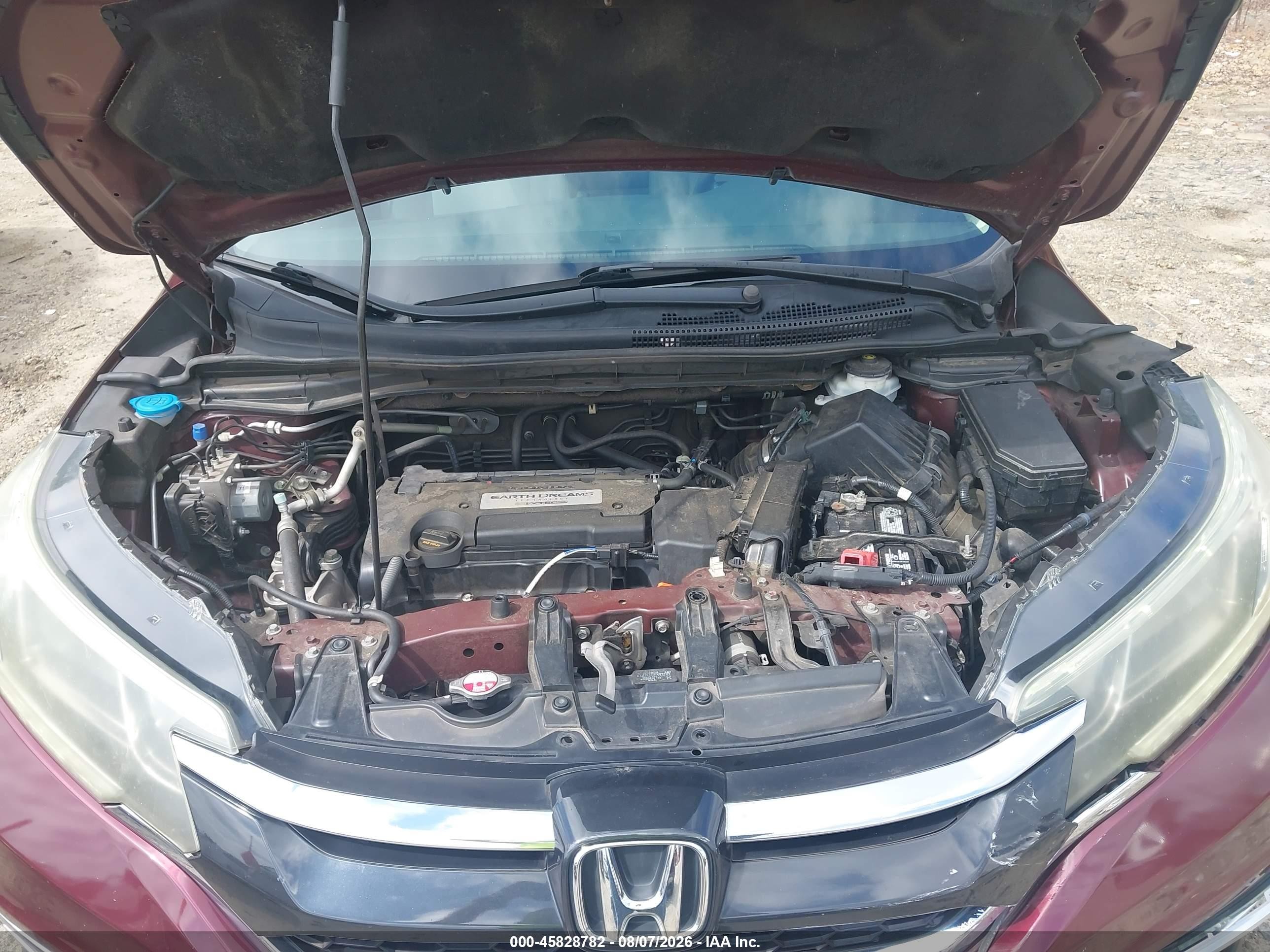 2015 Honda Cr-v Ex-l Burgundy vin: 2HKRM3H73FH507808