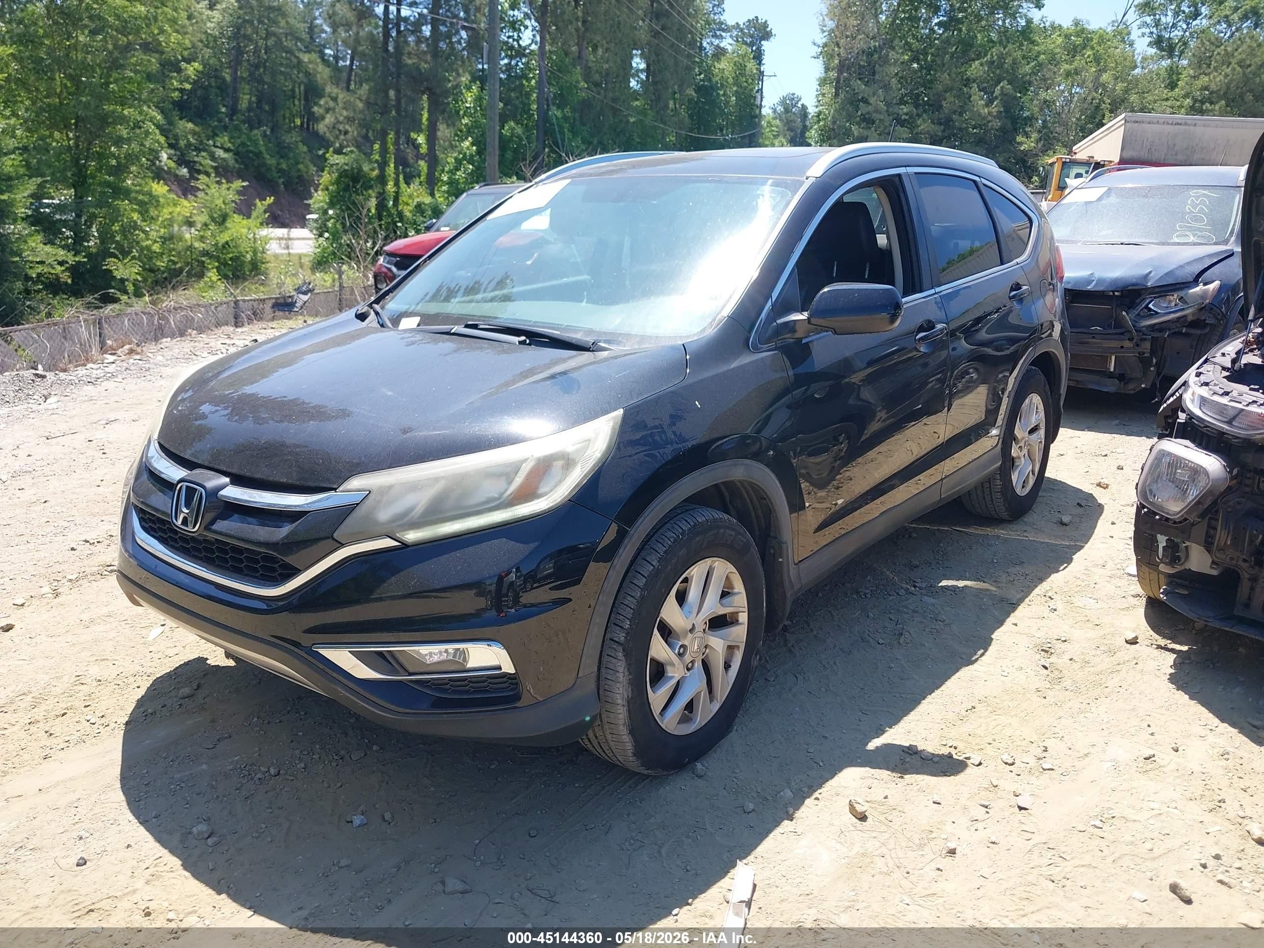 2015 Honda Cr-v Ex-l Black vin: 2HKRM3H73FH513902