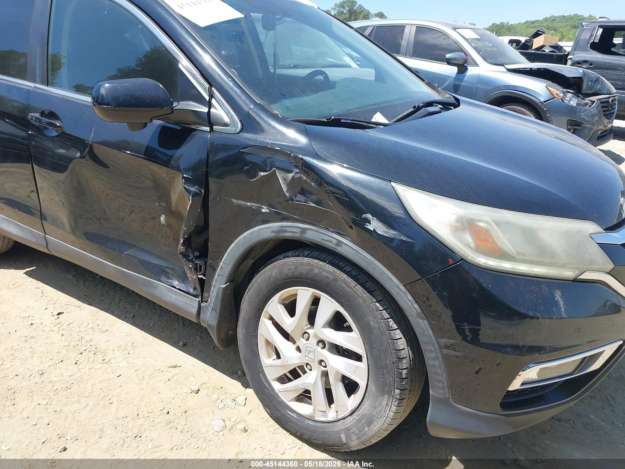 2015 Honda Cr-v Ex-l Black vin: 2HKRM3H73FH513902