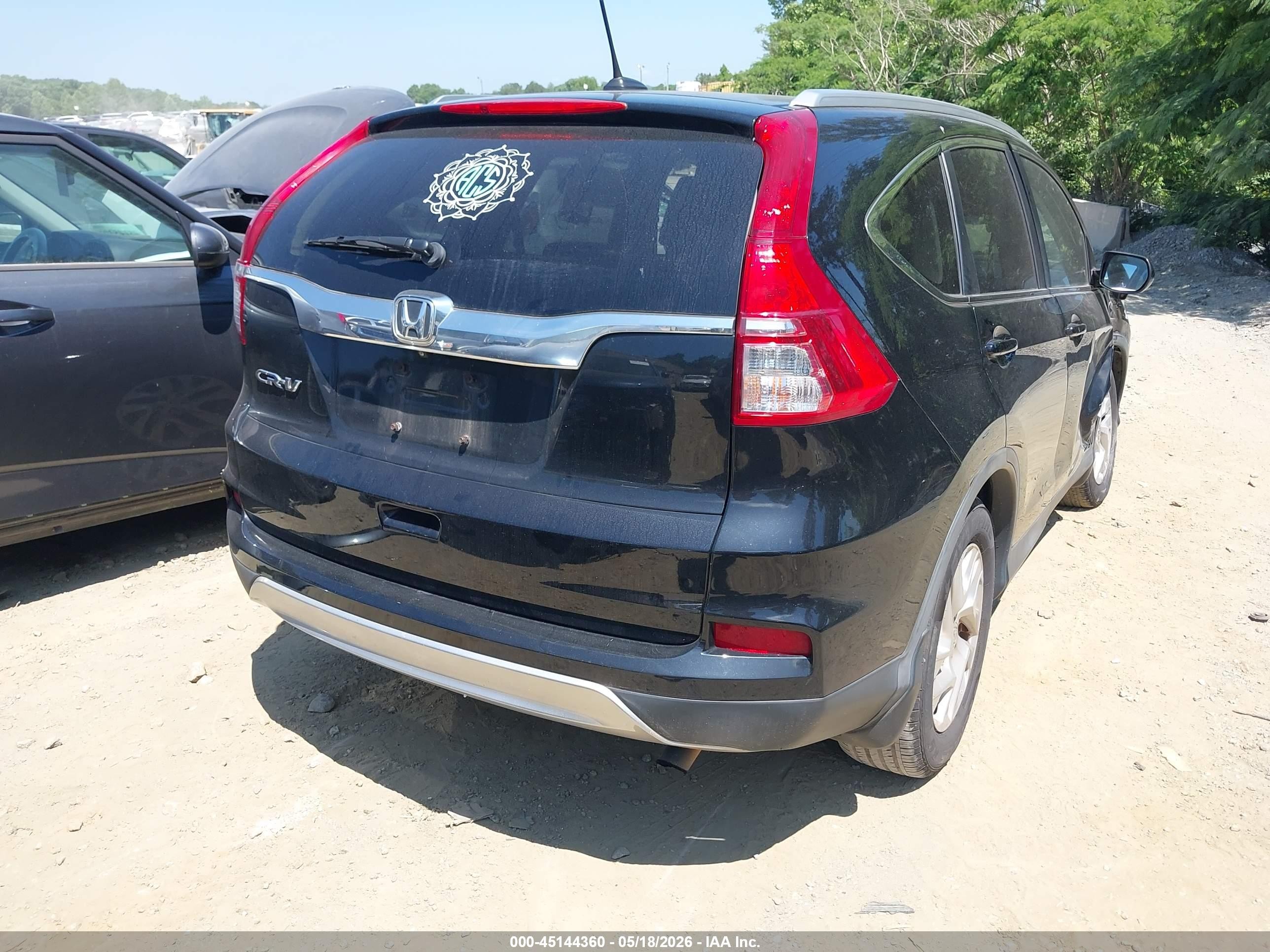 2015 Honda Cr-v Ex-l Black vin: 2HKRM3H73FH513902