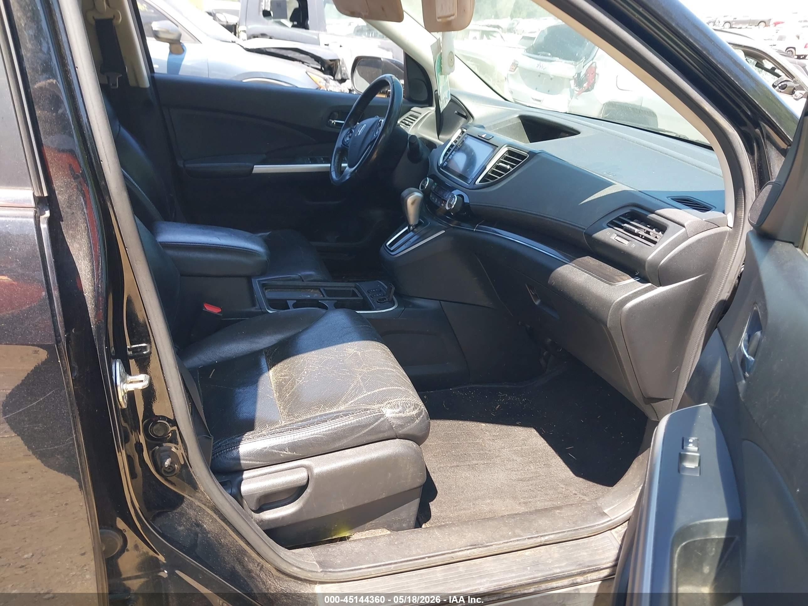 2015 Honda Cr-v Ex-l Black vin: 2HKRM3H73FH513902