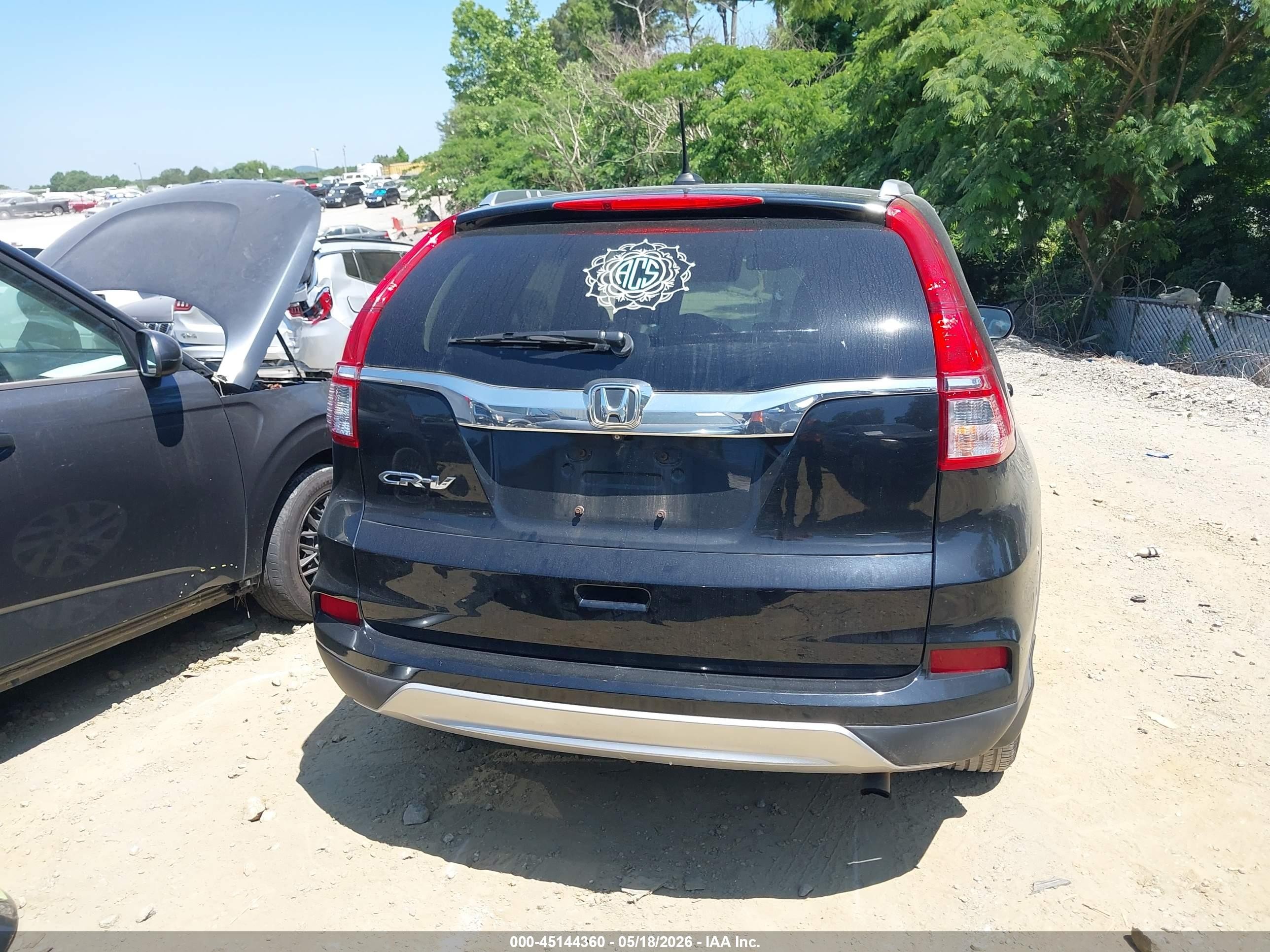 2015 Honda Cr-v Ex-l Black vin: 2HKRM3H73FH513902