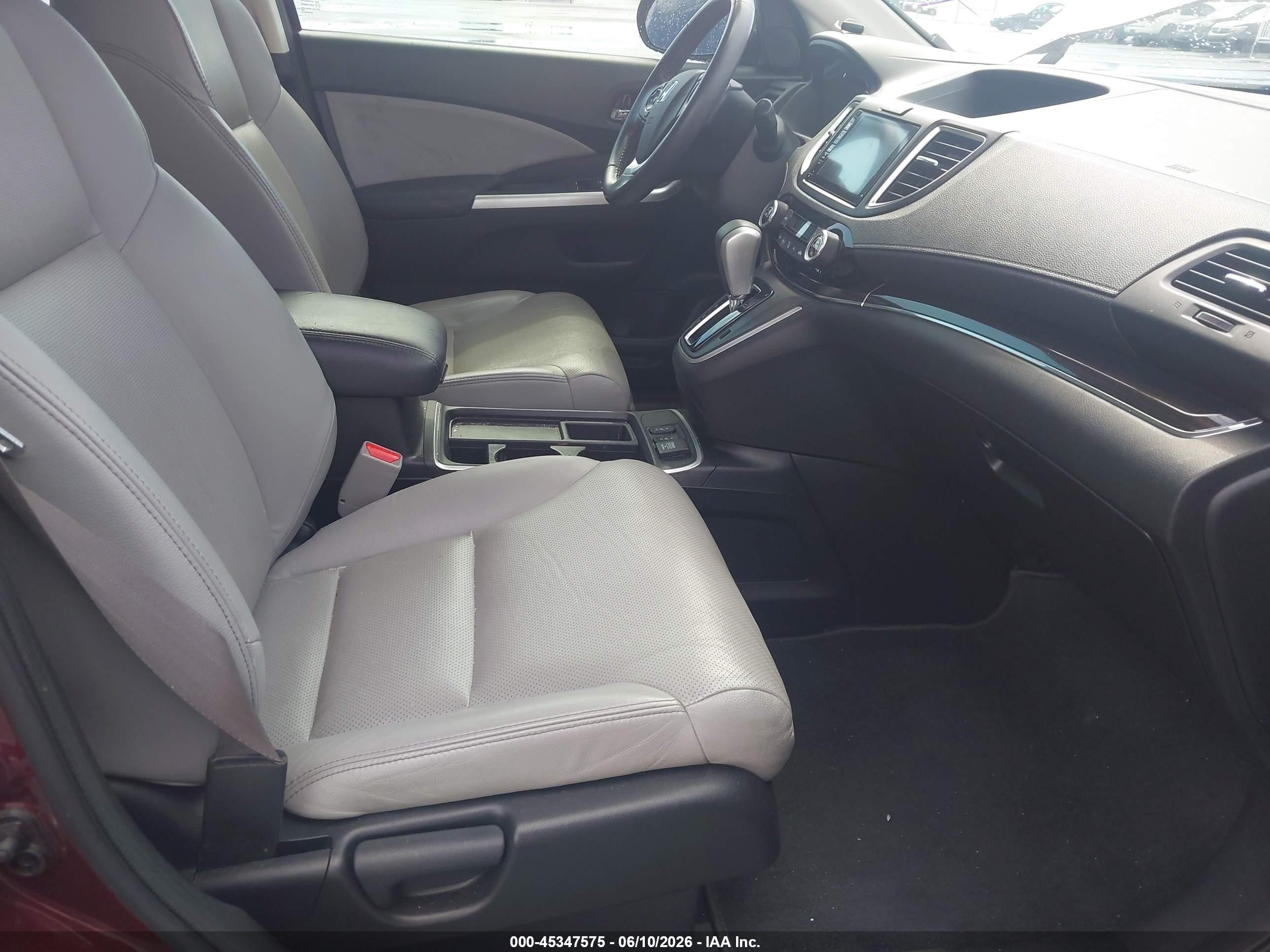 2015 Honda Cr-v Ex-l Maroon vin: 2HKRM3H73FH520235