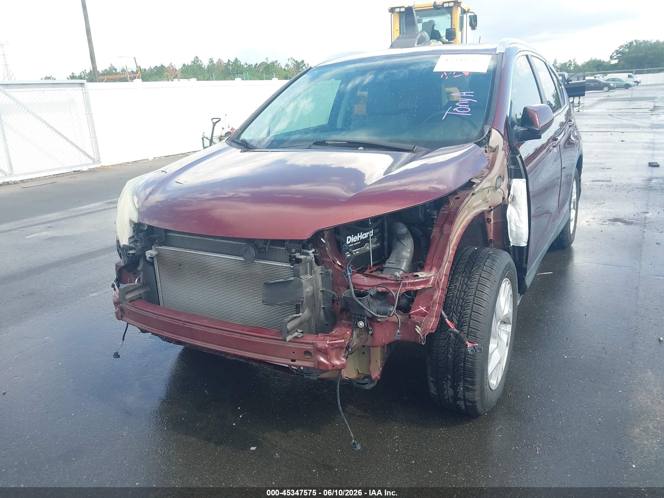 2015 Honda Cr-v Ex-l Maroon vin: 2HKRM3H73FH520235