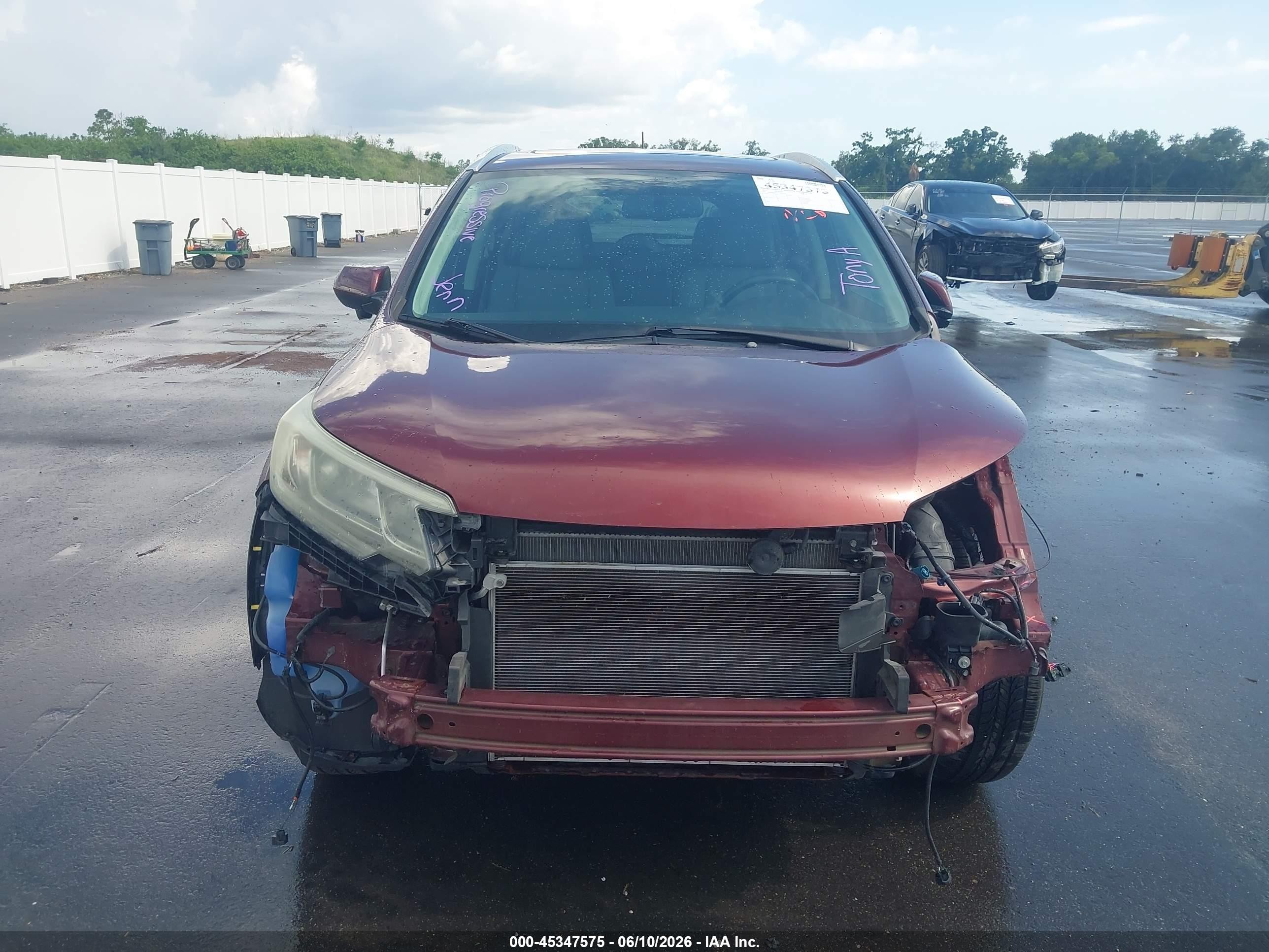 2015 Honda Cr-v Ex-l Maroon vin: 2HKRM3H73FH520235