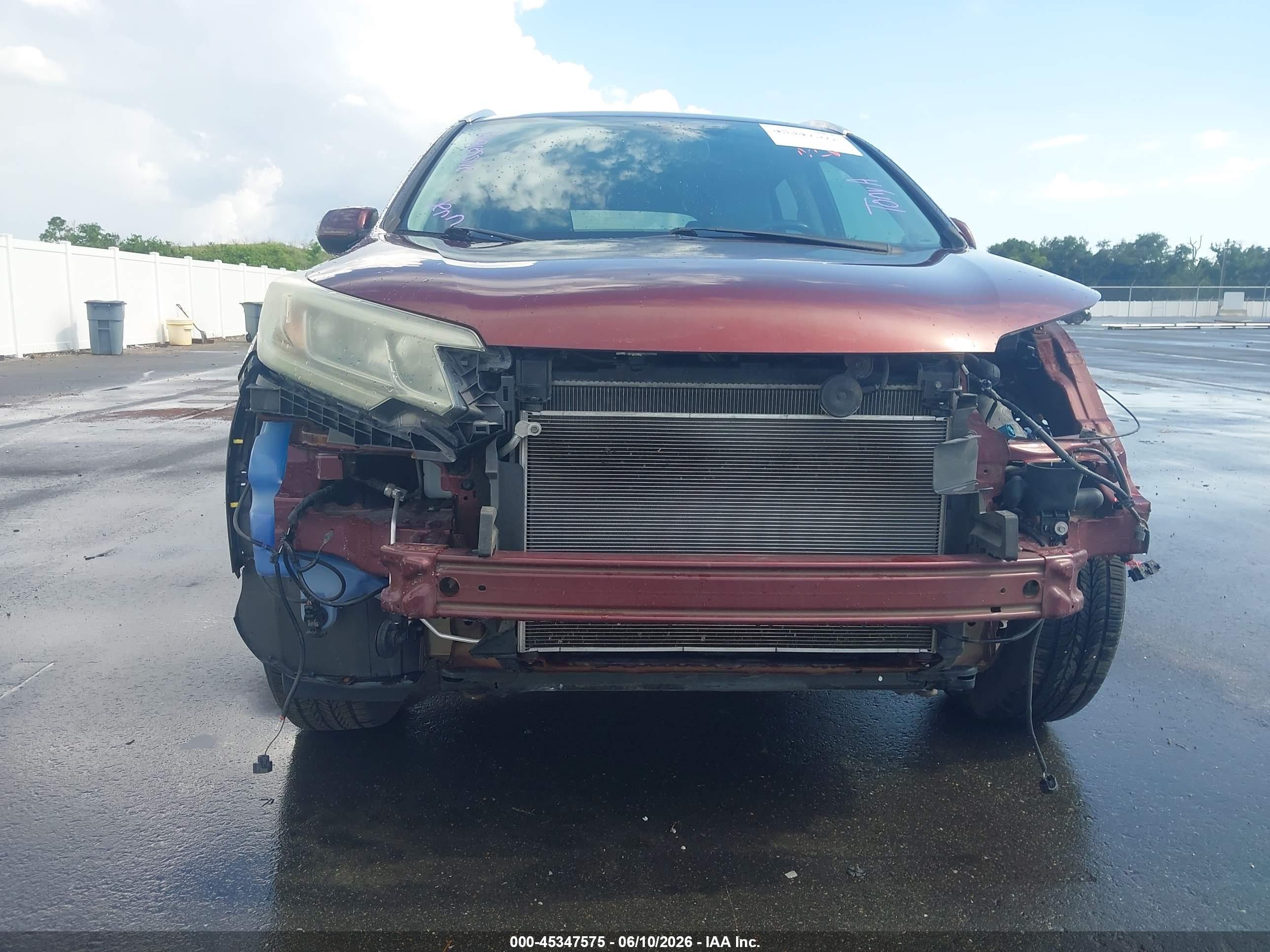 2015 Honda Cr-v Ex-l Maroon vin: 2HKRM3H73FH520235