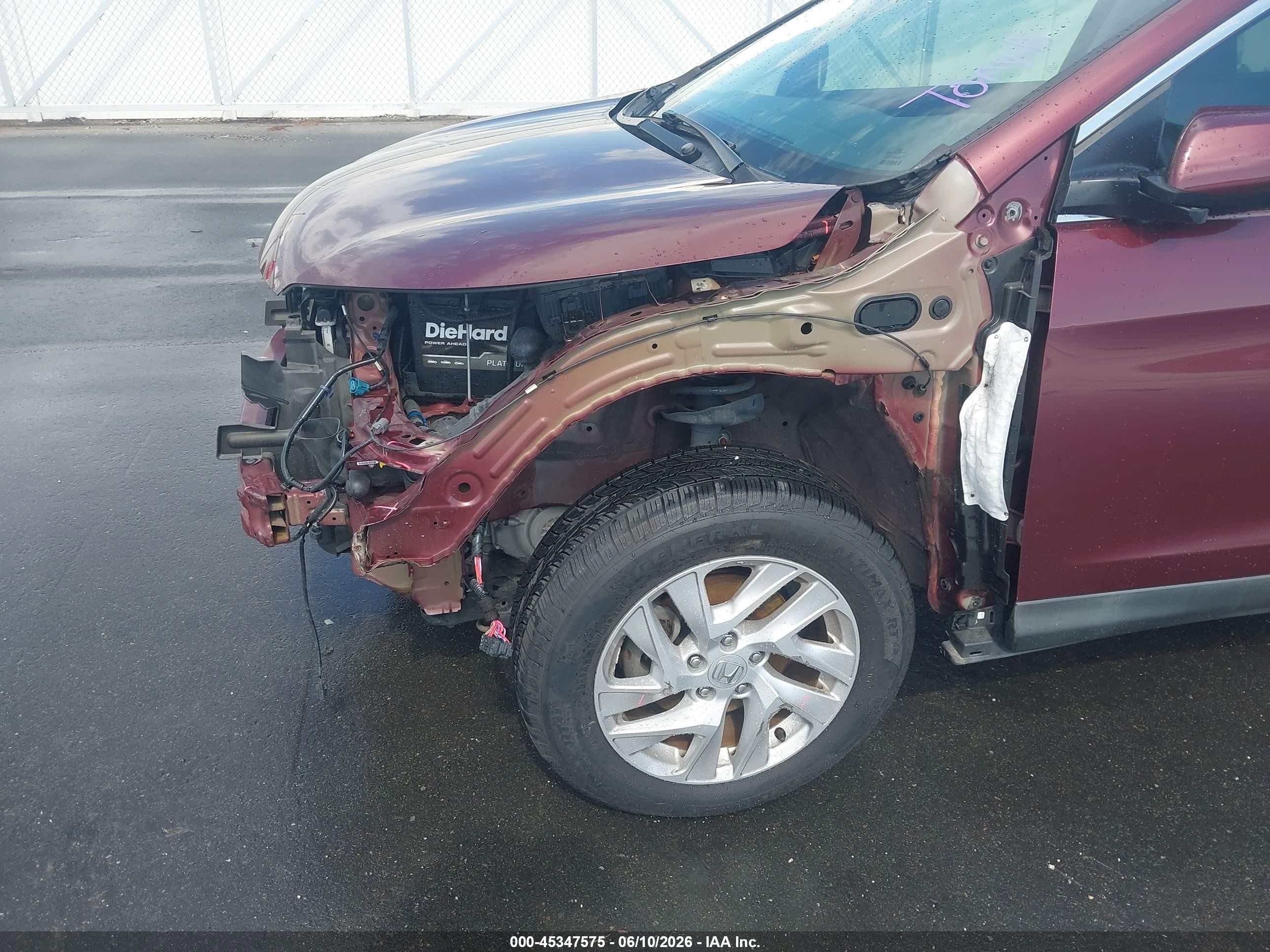 2015 Honda Cr-v Ex-l Maroon vin: 2HKRM3H73FH520235