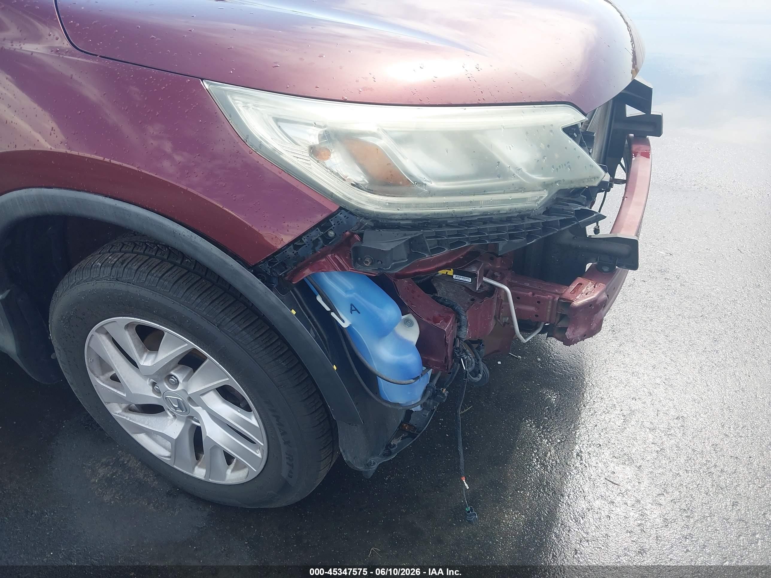 2015 Honda Cr-v Ex-l Maroon vin: 2HKRM3H73FH520235