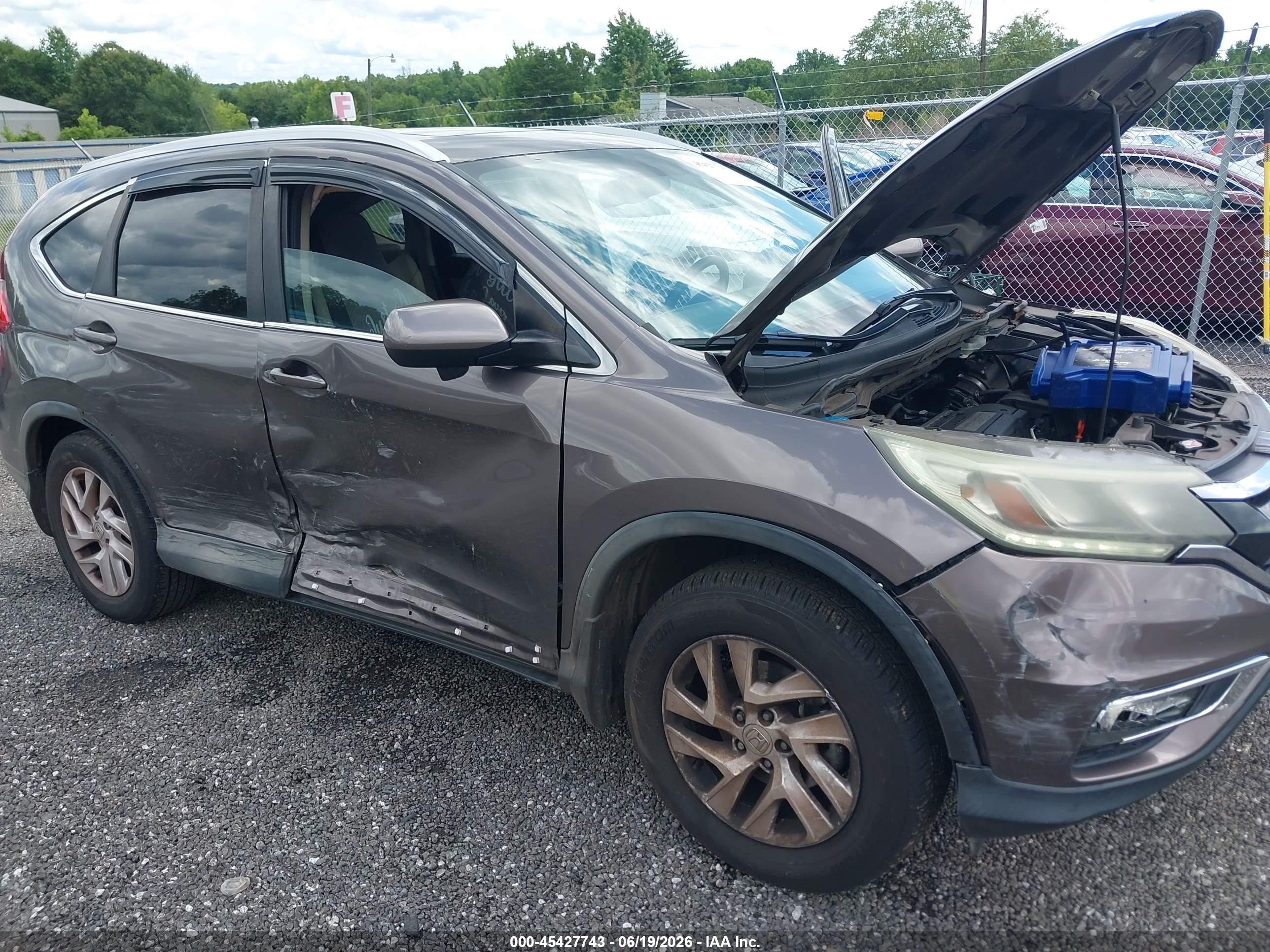2015 Honda Cr-v Ex-l Pewter vin: 2HKRM3H73FH523975