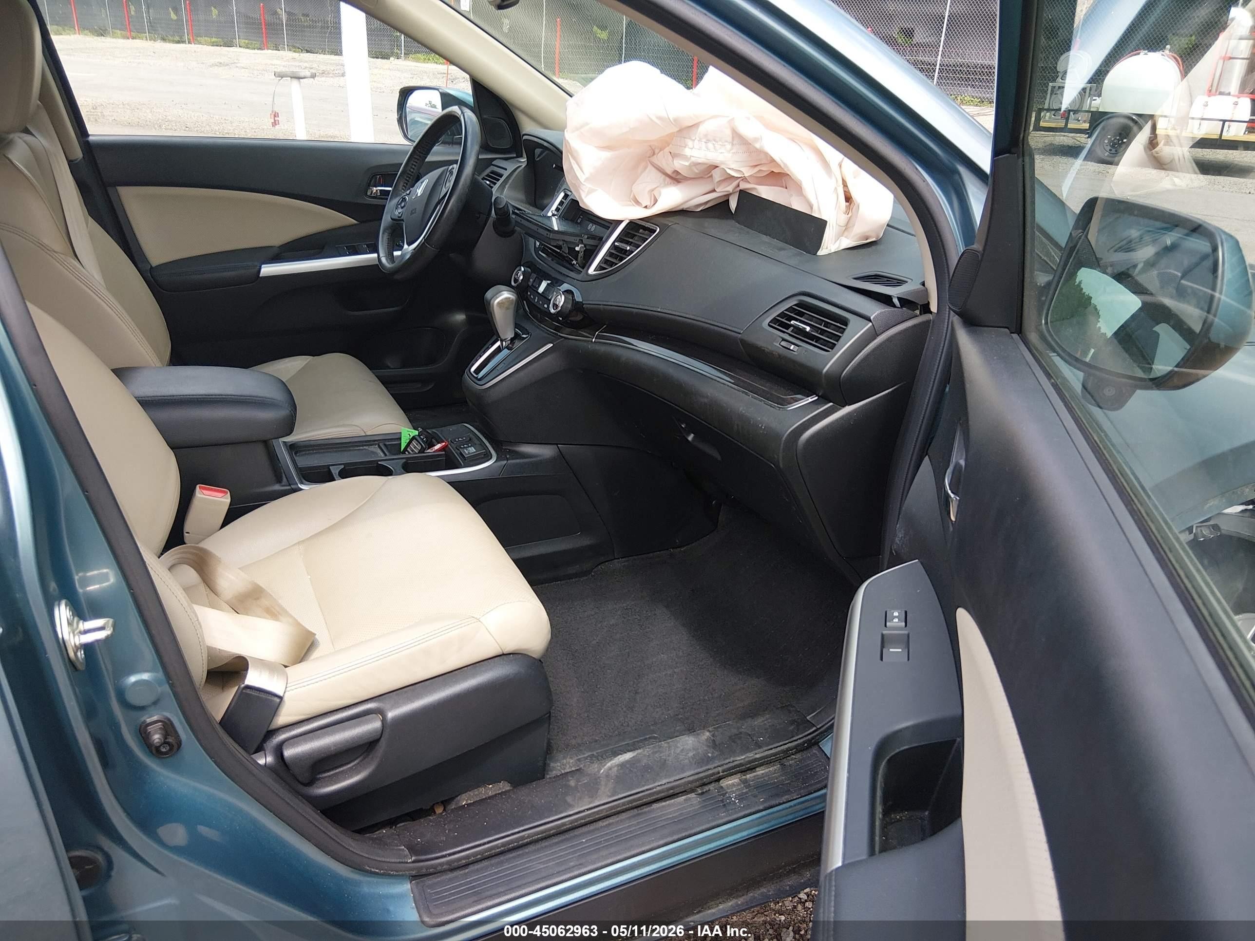 2015 Honda Cr-v Ex-l Blue vin: 2HKRM3H73FH524320