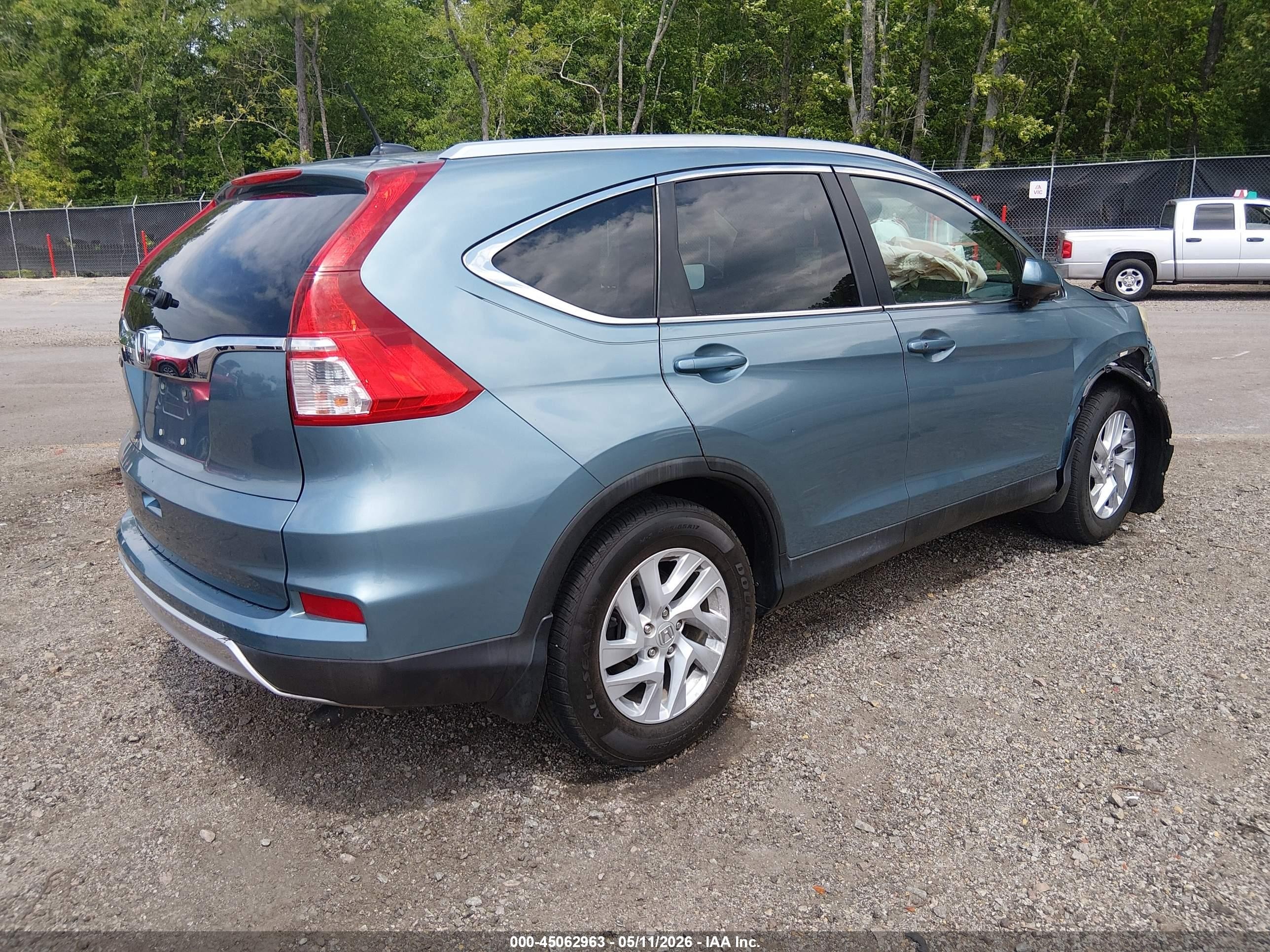 2015 Honda Cr-v Ex-l Blue vin: 2HKRM3H73FH524320