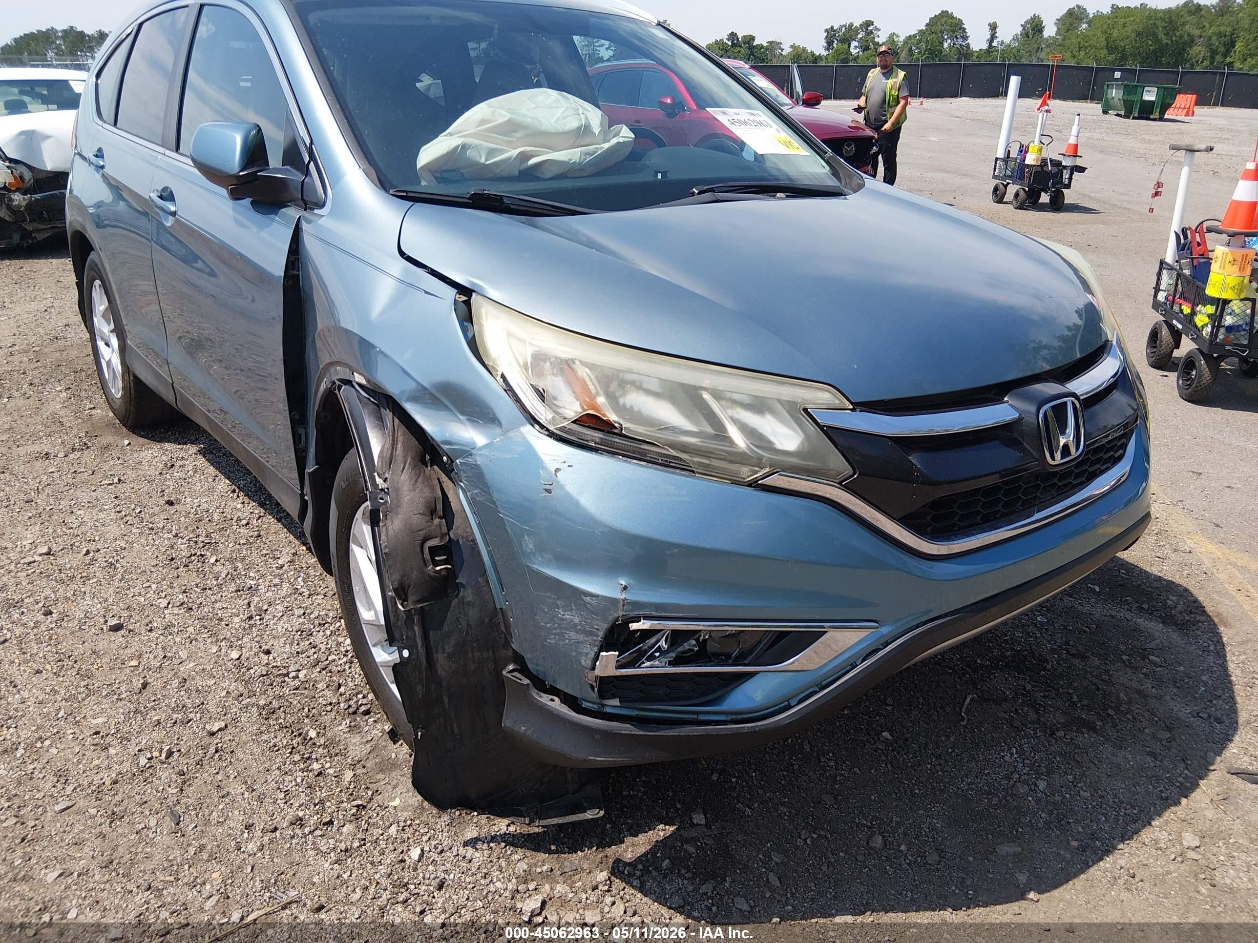 2015 Honda Cr-v Ex-l Blue vin: 2HKRM3H73FH524320