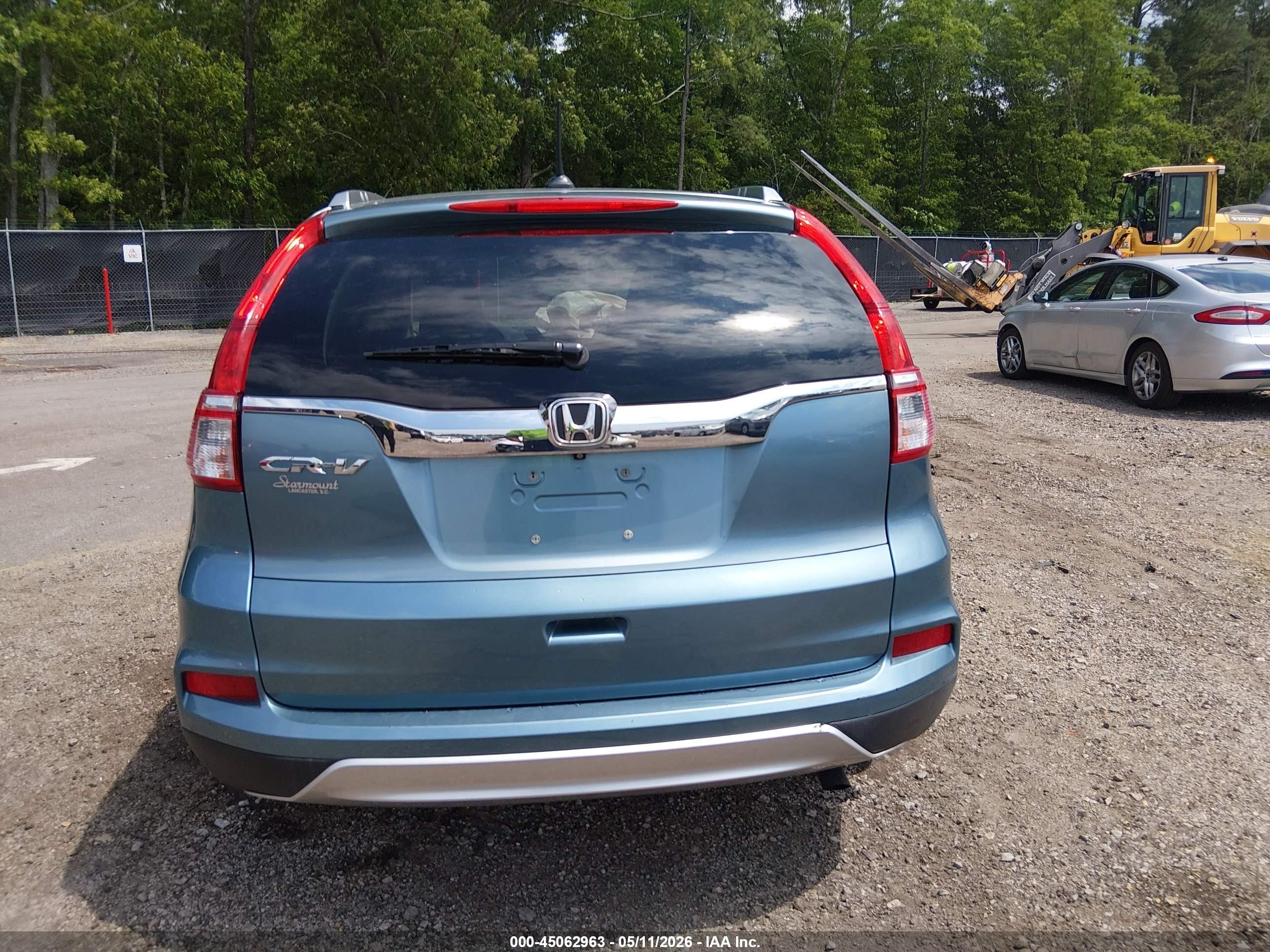 2015 Honda Cr-v Ex-l Blue vin: 2HKRM3H73FH524320