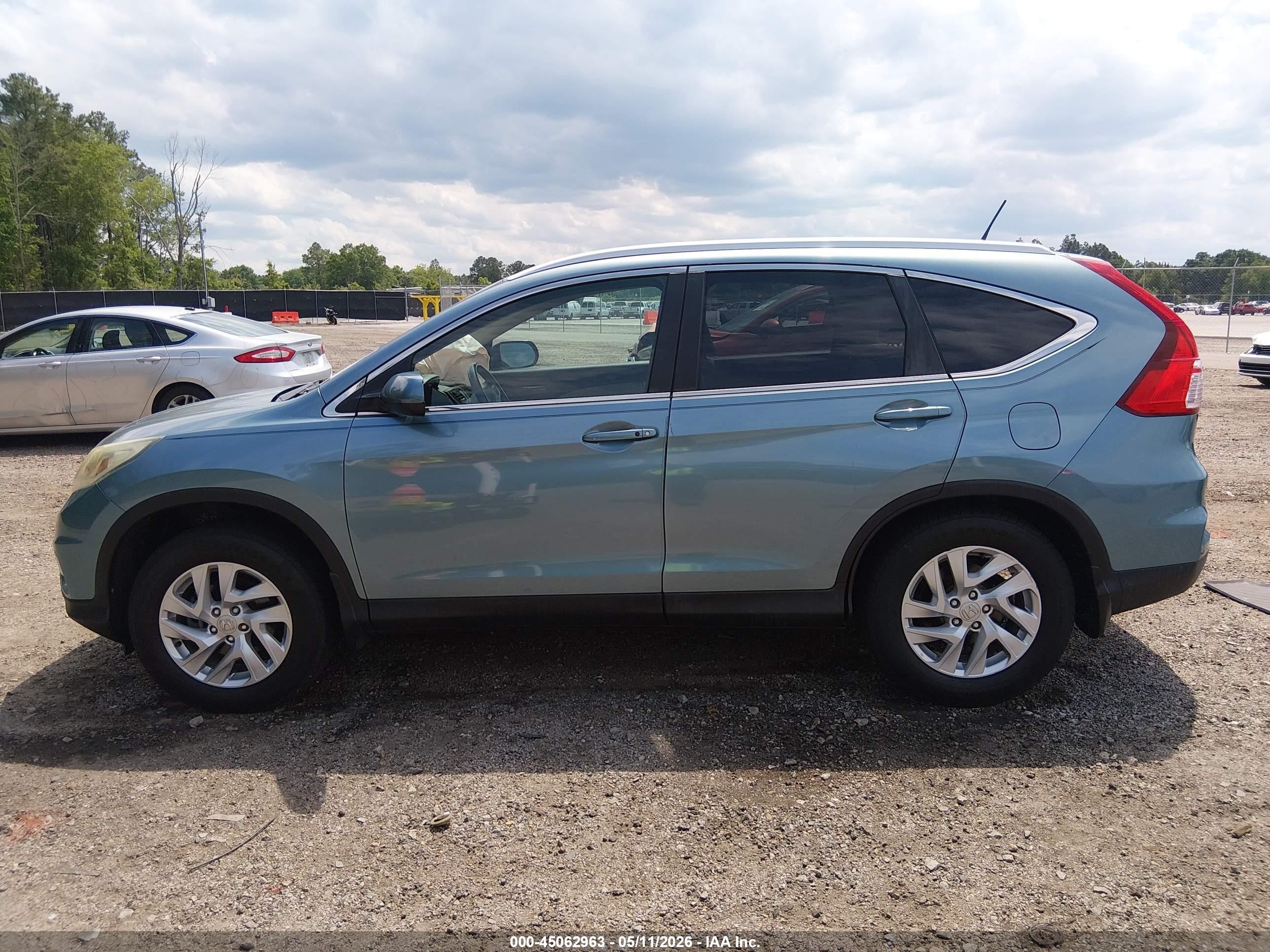 2015 Honda Cr-v Ex-l Blue vin: 2HKRM3H73FH524320