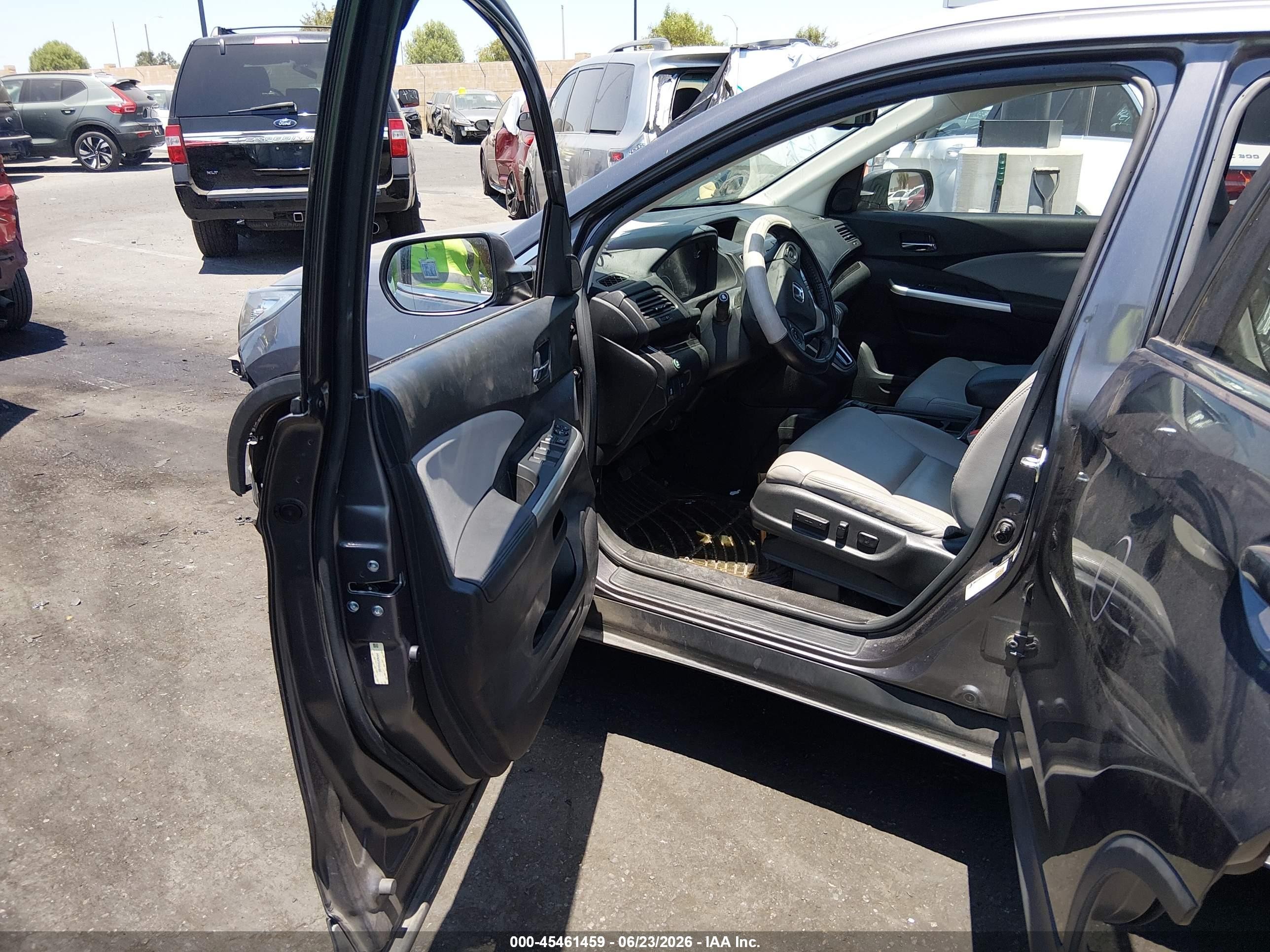 2015 Honda Cr-v Ex-l Gray vin: 2HKRM3H73FH541862