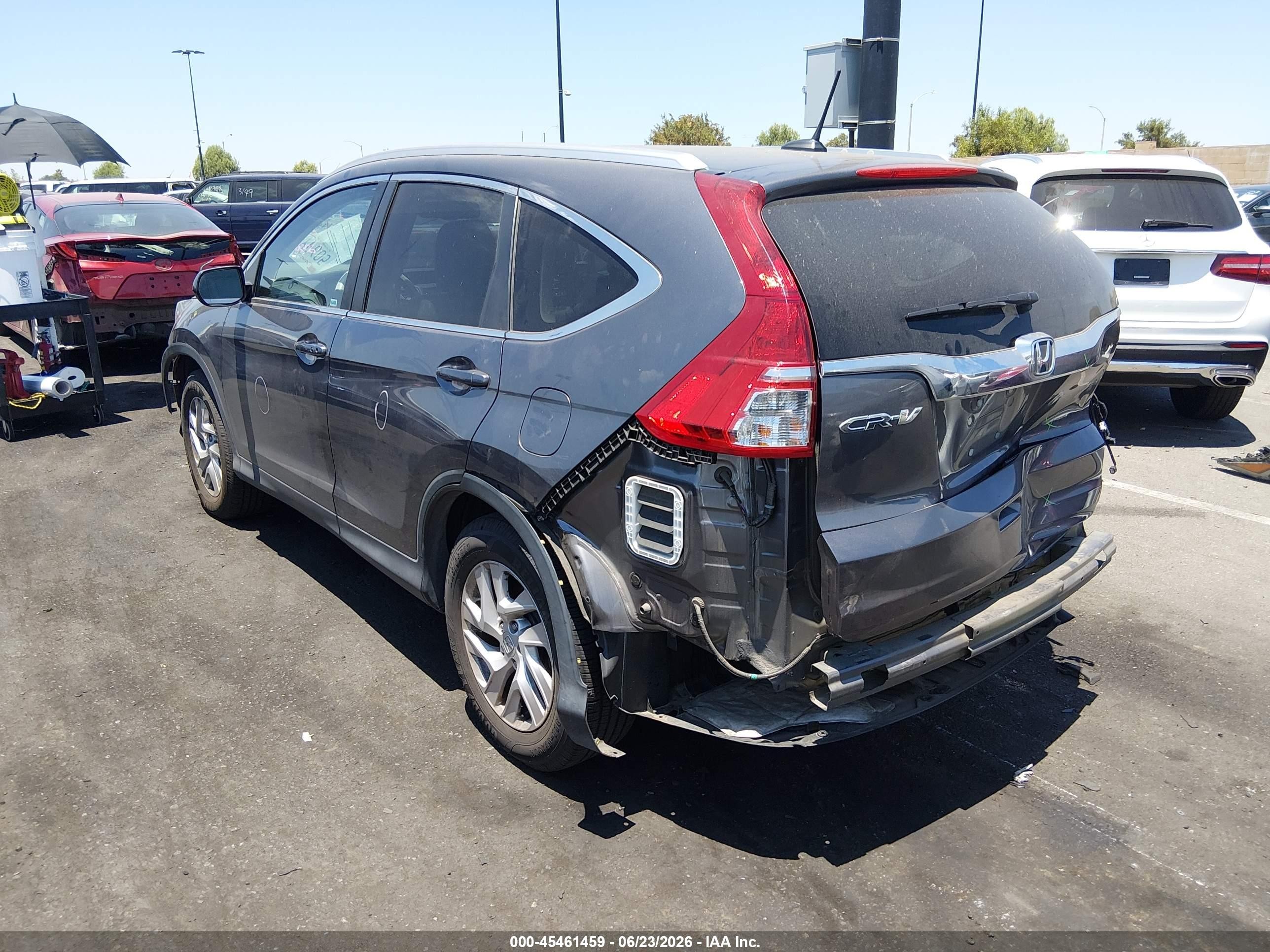 2015 Honda Cr-v Ex-l Gray vin: 2HKRM3H73FH541862