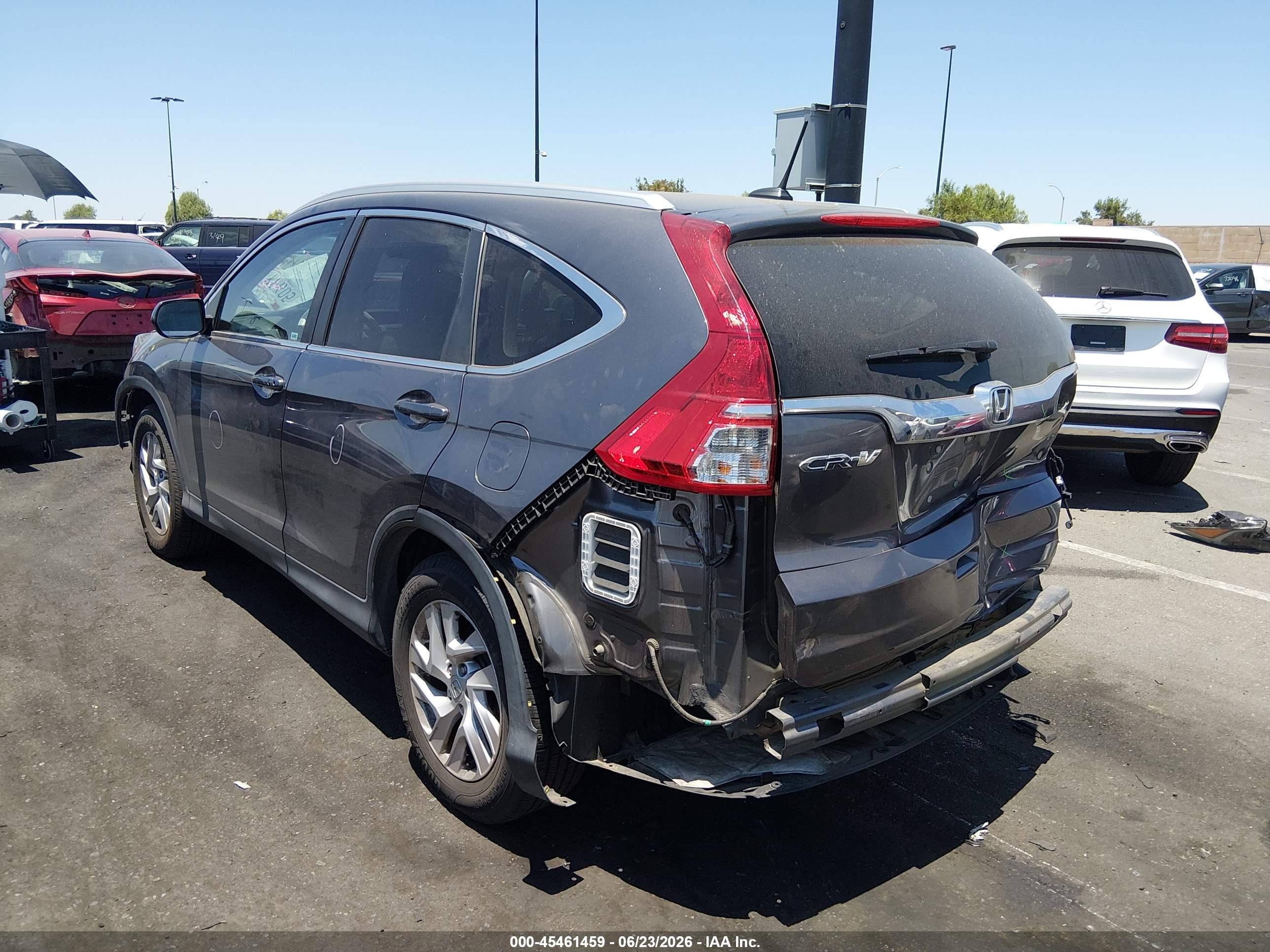 2015 Honda Cr-v Ex-l Gray vin: 2HKRM3H73FH541862