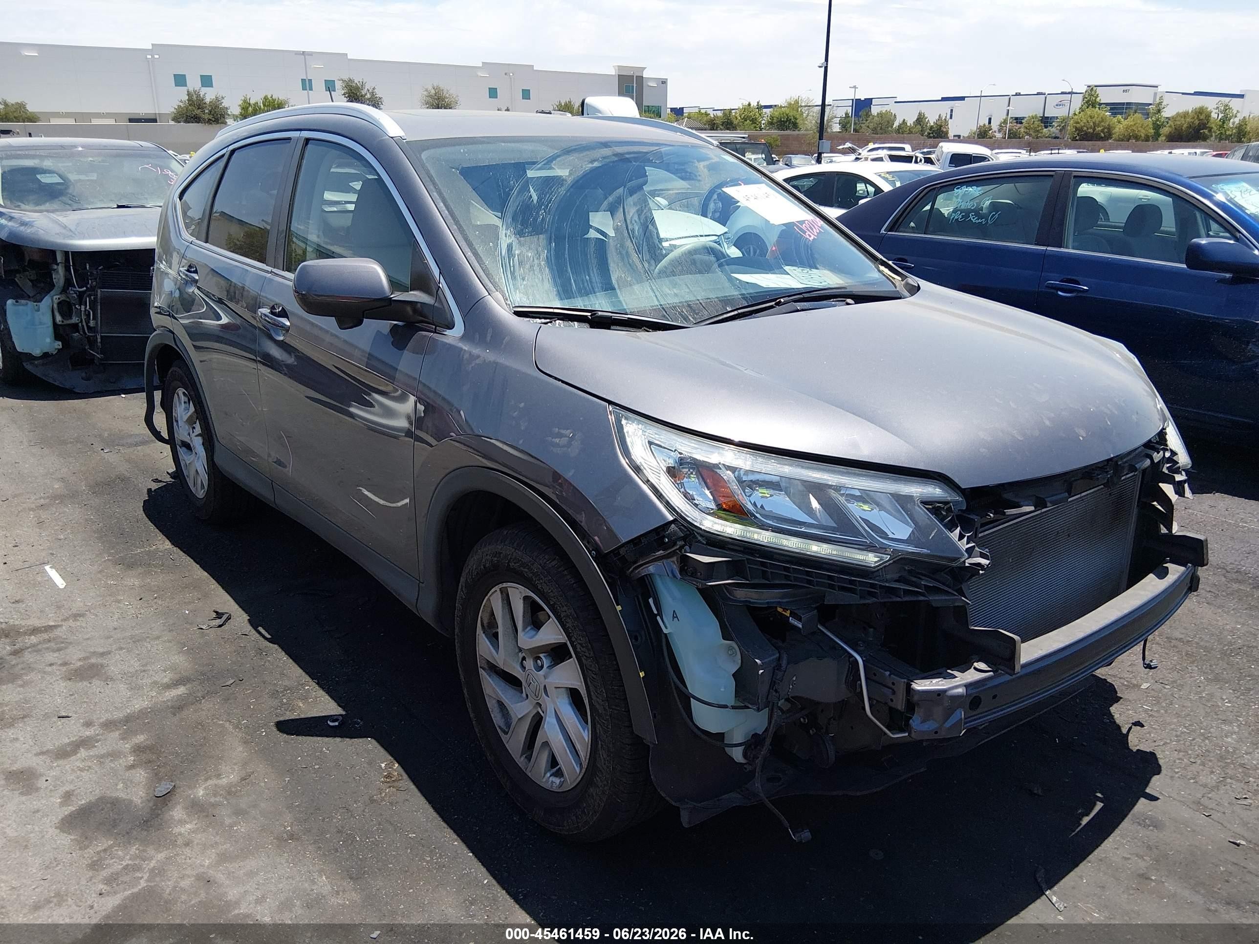 2015 Honda Cr-v Ex-l Gray vin: 2HKRM3H73FH541862