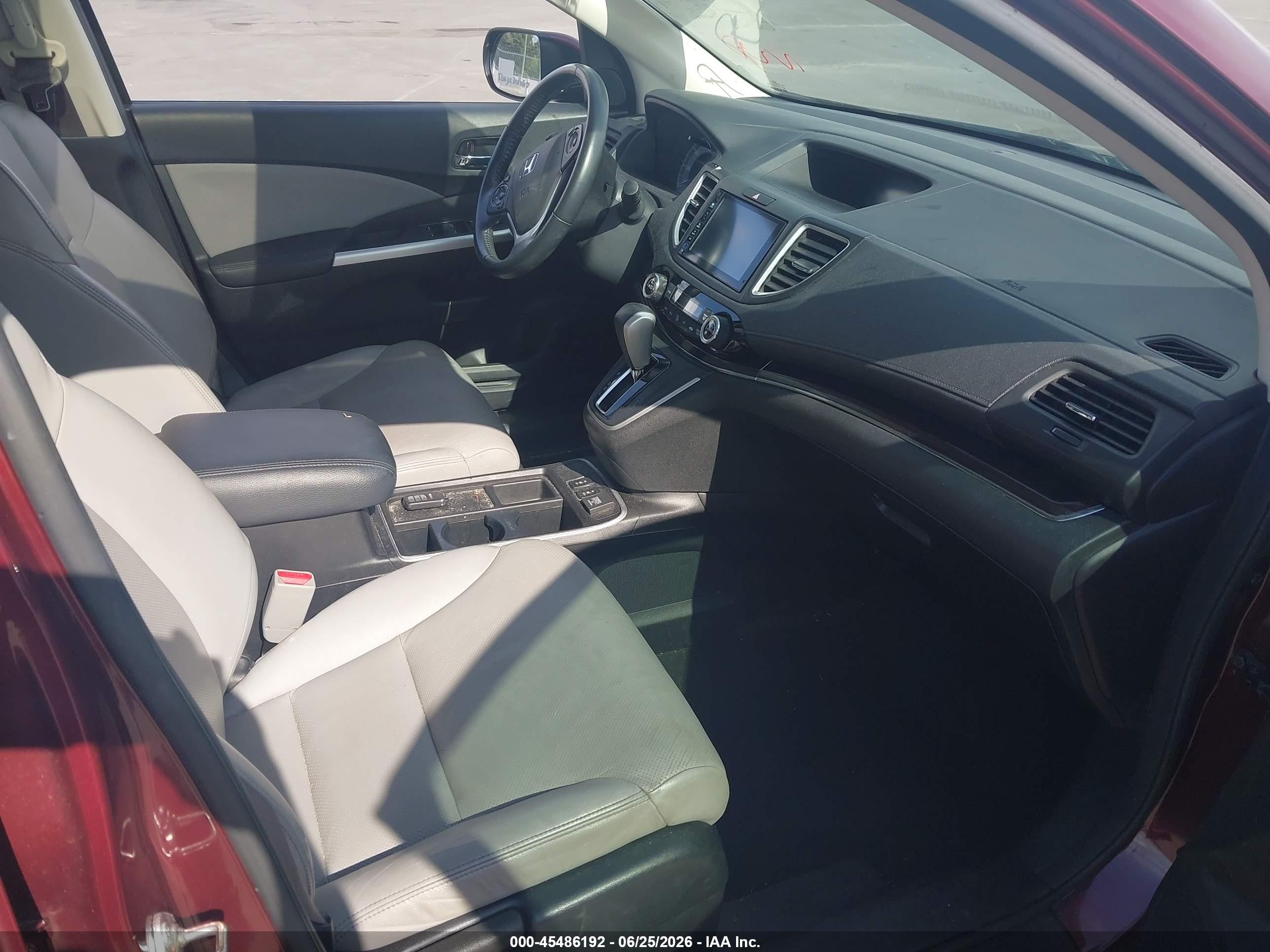 2015 Honda Cr-v Ex-l Burgundy vin: 2HKRM3H73FH542154