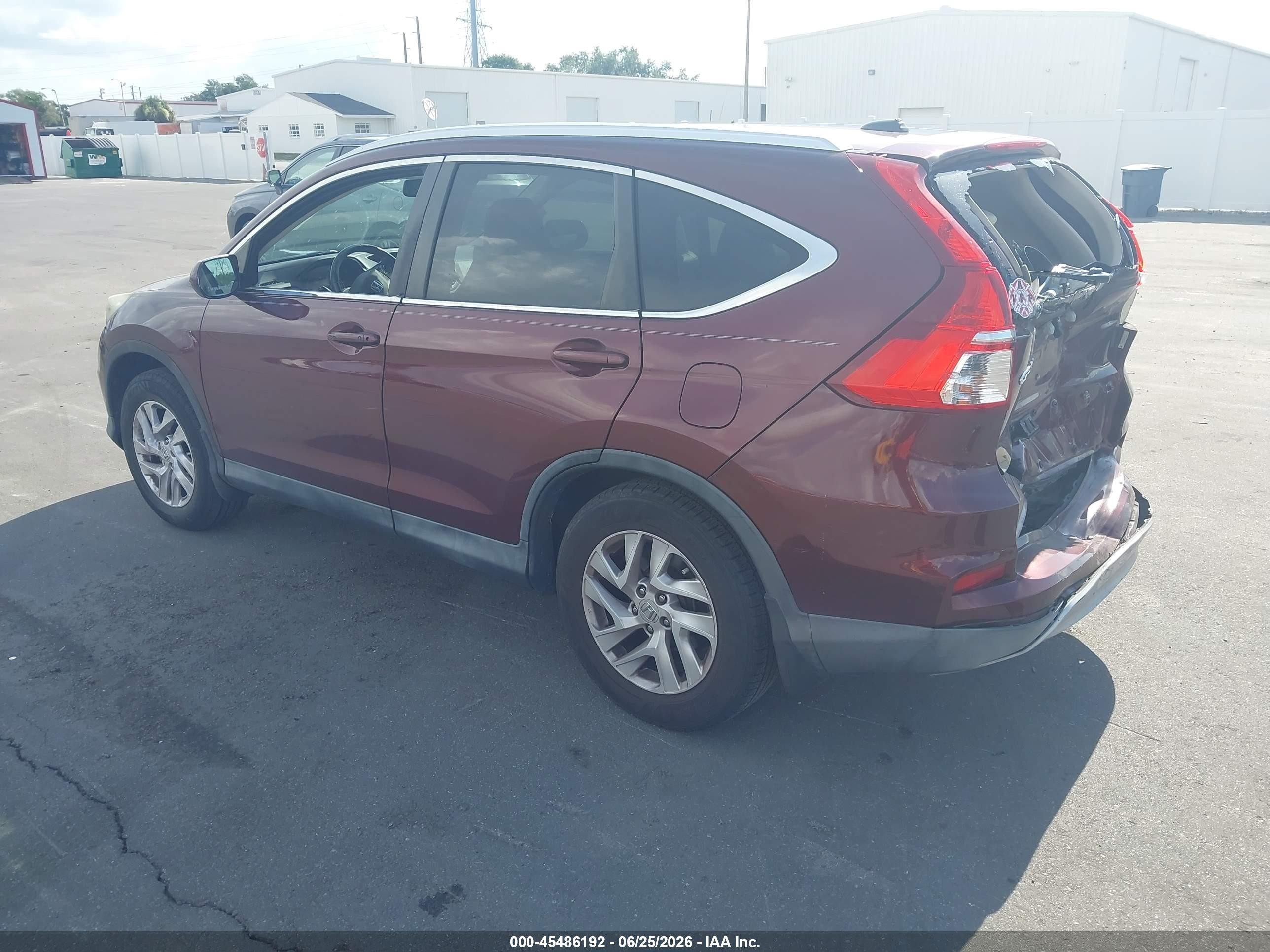2015 Honda Cr-v Ex-l Burgundy vin: 2HKRM3H73FH542154