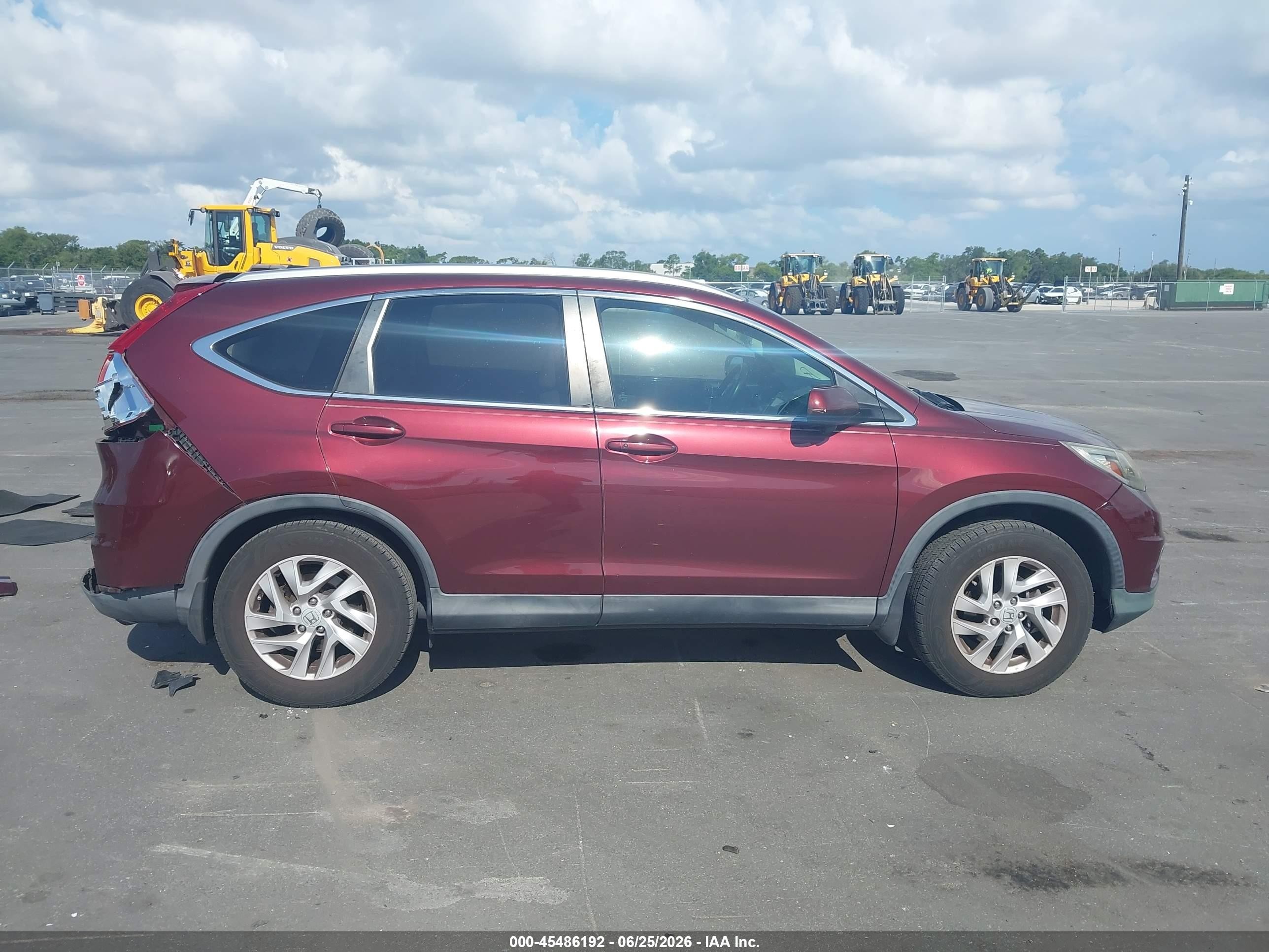 2015 Honda Cr-v Ex-l Burgundy vin: 2HKRM3H73FH542154