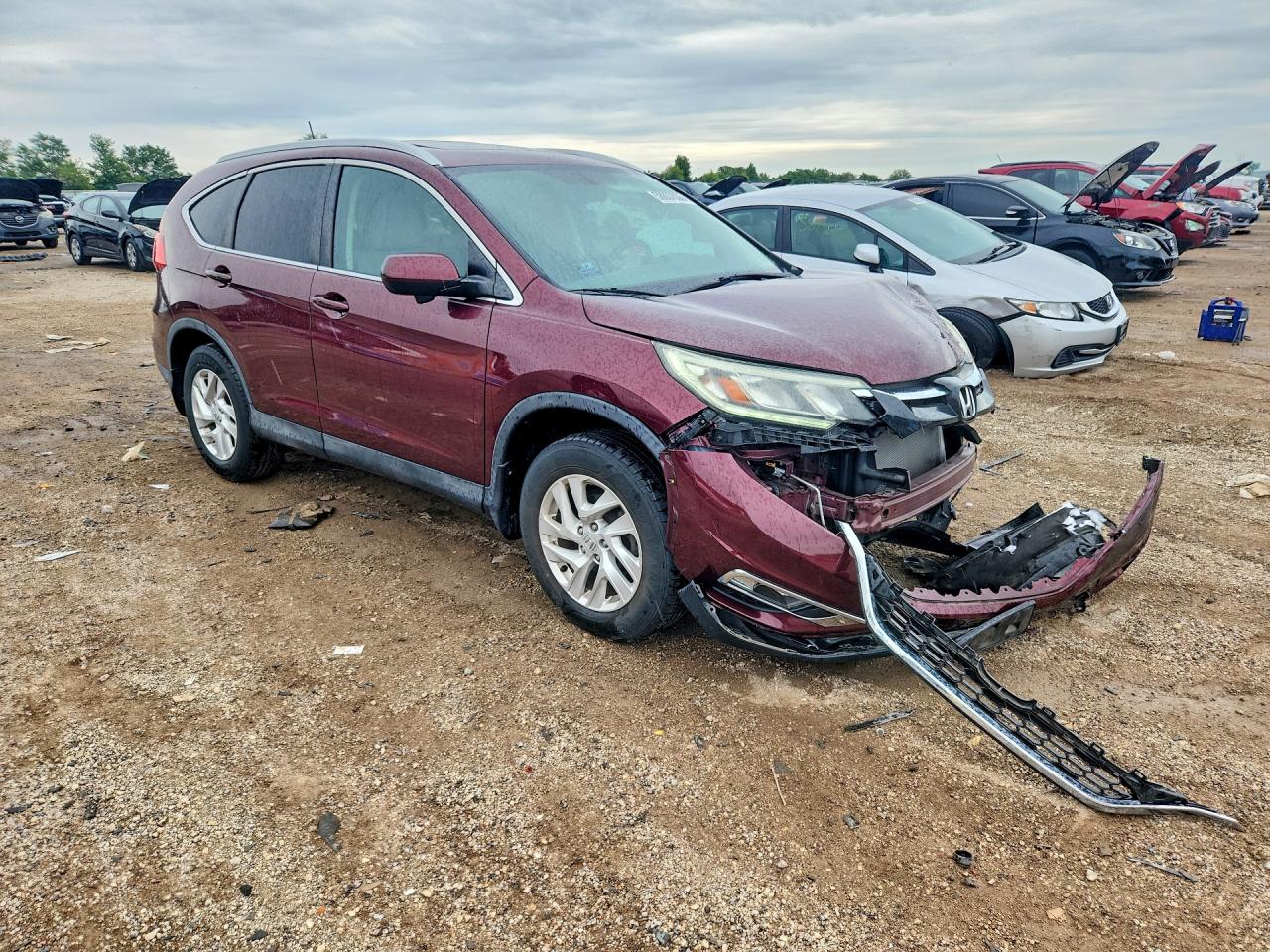2016 Honda Cr-v Exl Бордовый vin: 2HKRM3H73GH511486