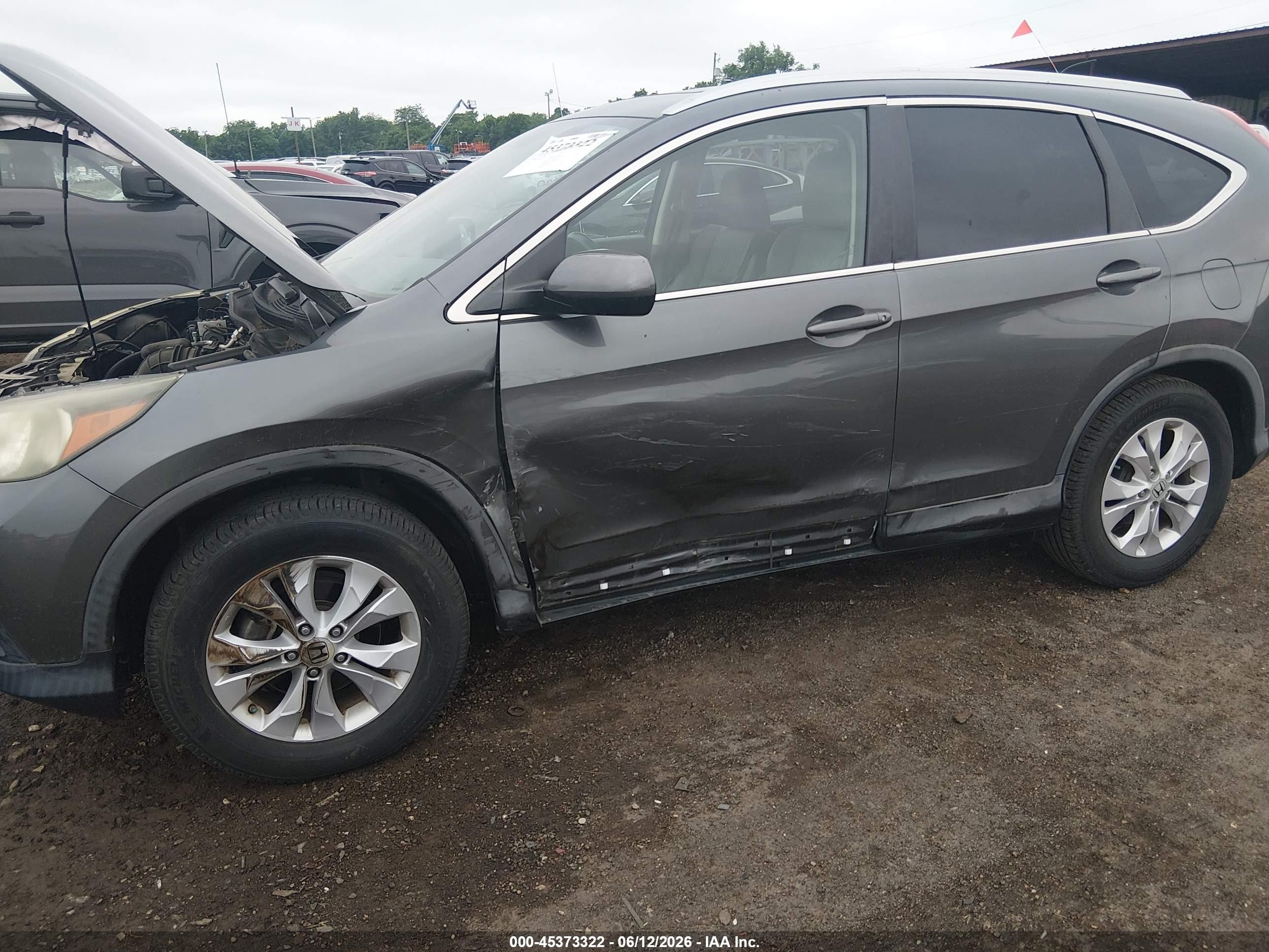 2013 Honda Cr-v Ex-l Gray vin: 2HKRM3H74DH505255