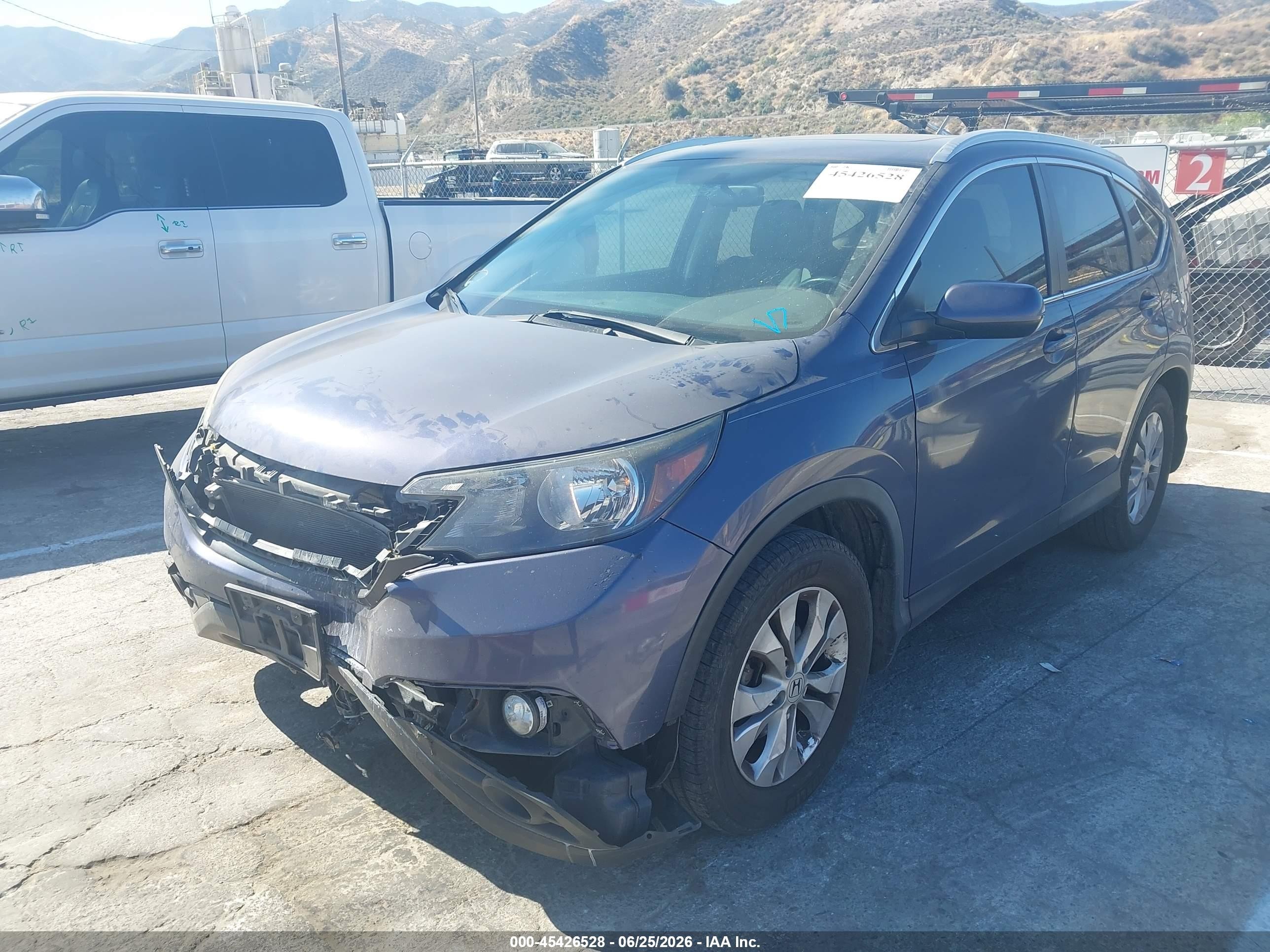 2013 Honda Cr-v Ex-l Blue vin: 2HKRM3H74DH523030