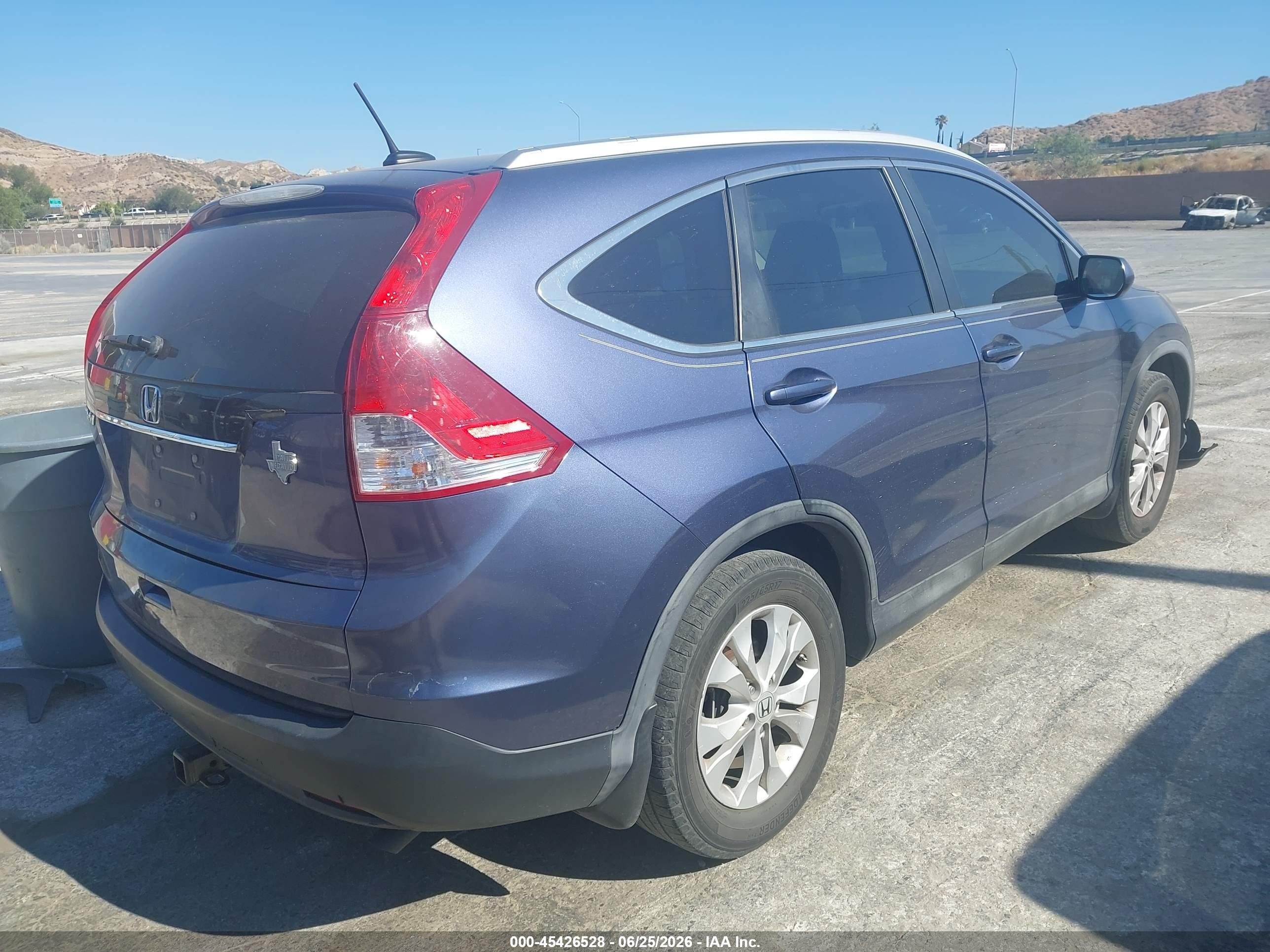 2013 Honda Cr-v Ex-l Blue vin: 2HKRM3H74DH523030