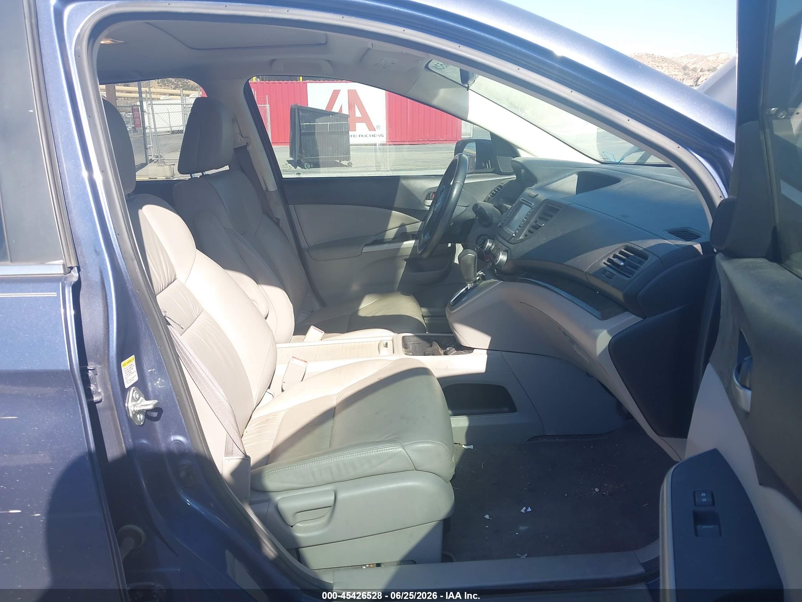 2013 Honda Cr-v Ex-l Blue vin: 2HKRM3H74DH523030