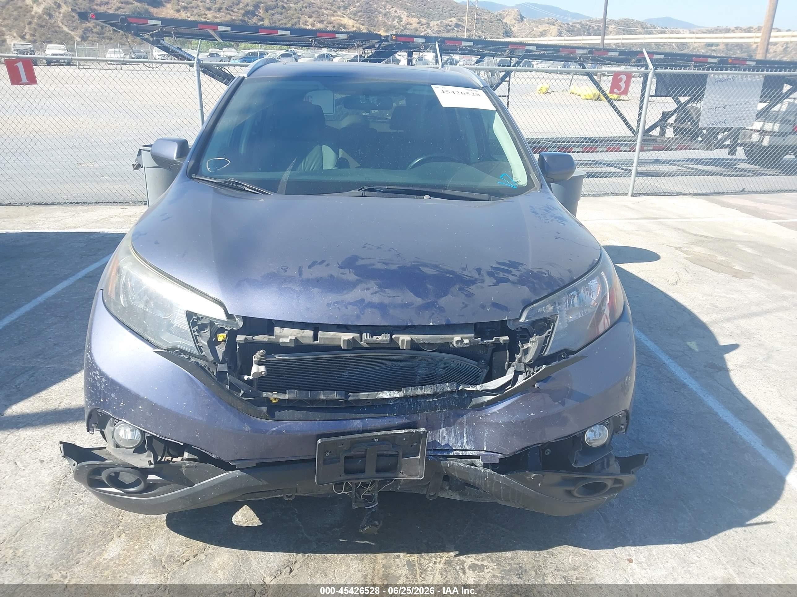 2013 Honda Cr-v Ex-l Blue vin: 2HKRM3H74DH523030