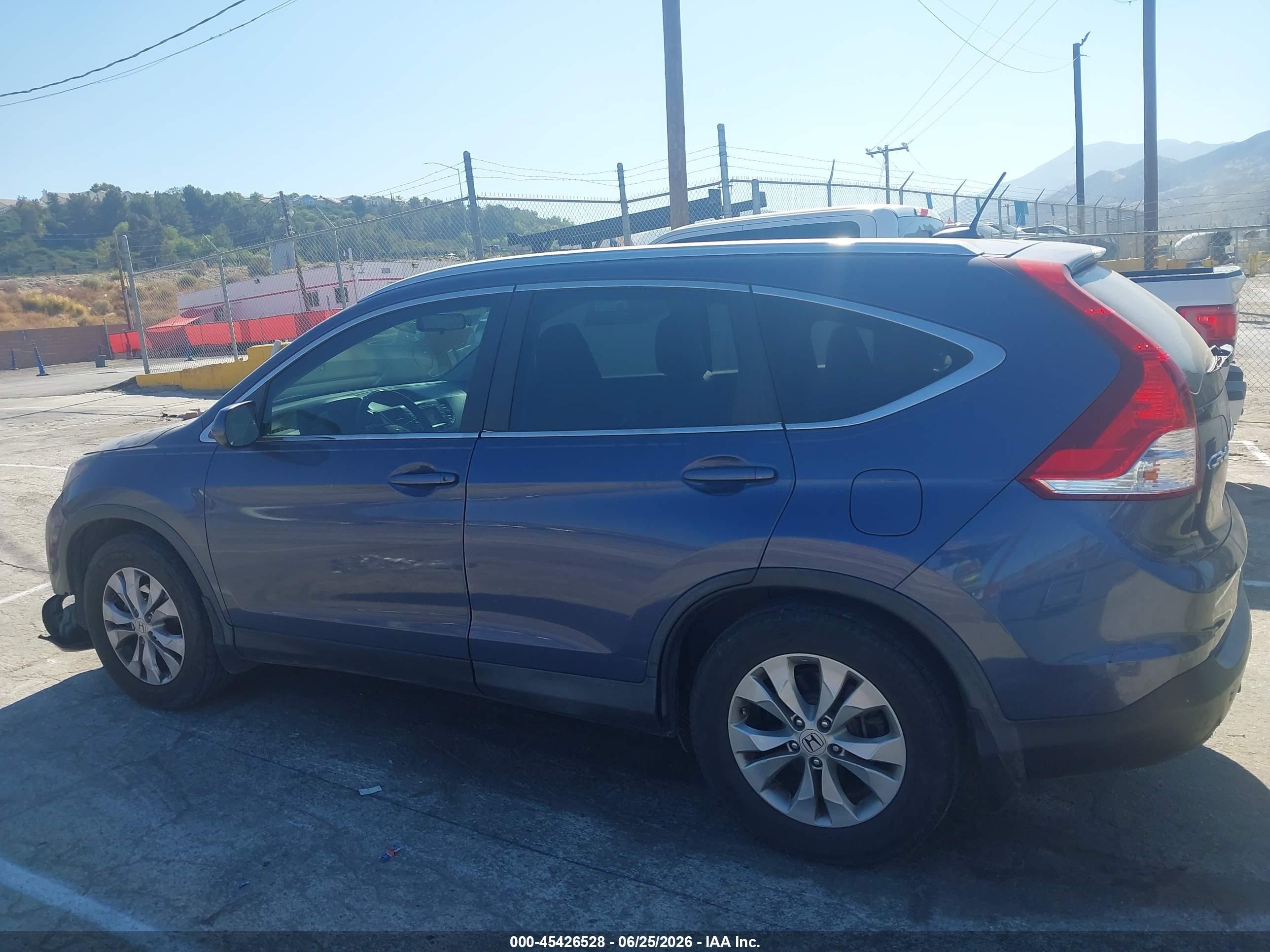 2013 Honda Cr-v Ex-l Blue vin: 2HKRM3H74DH523030